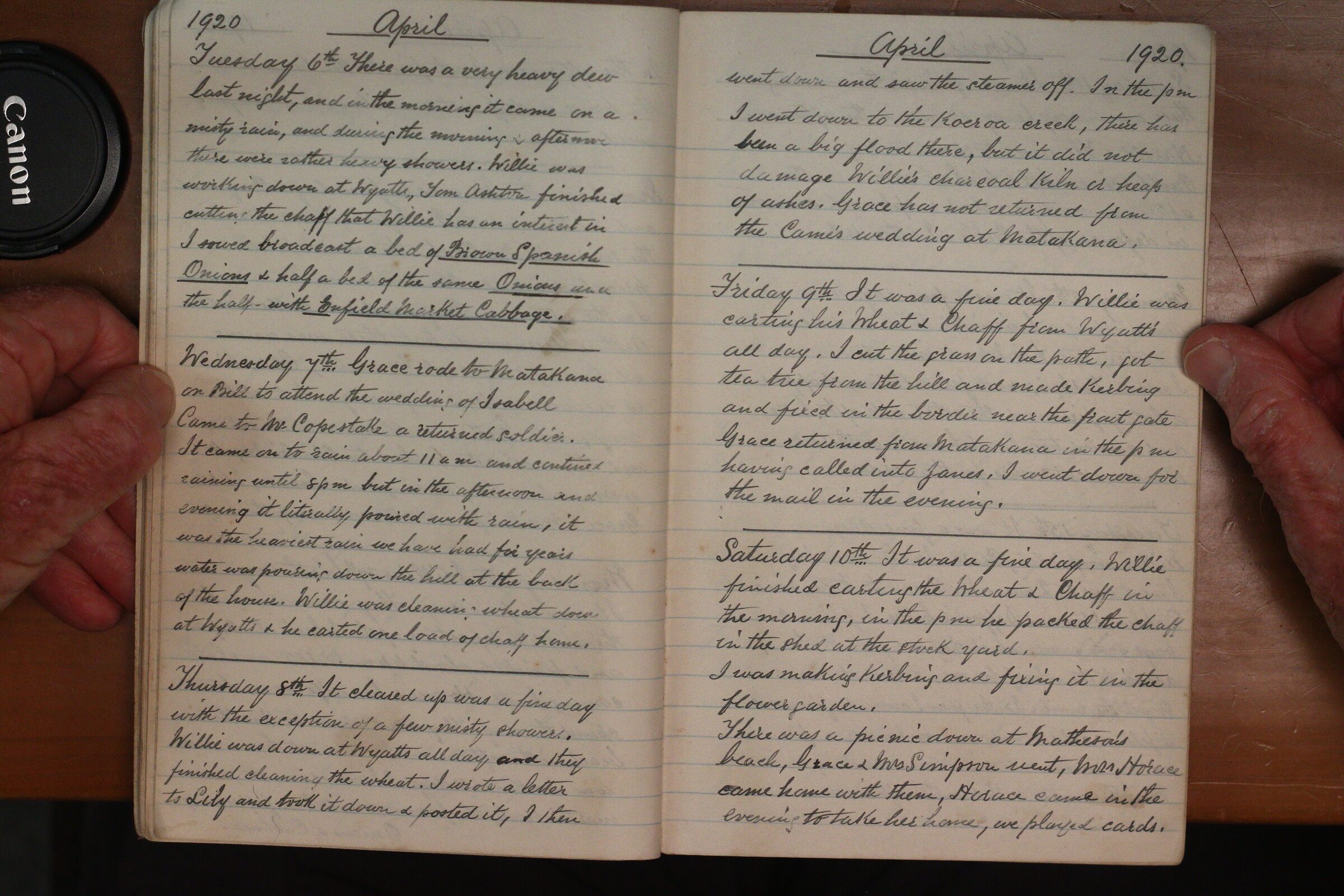 Original CS Clarke diary page