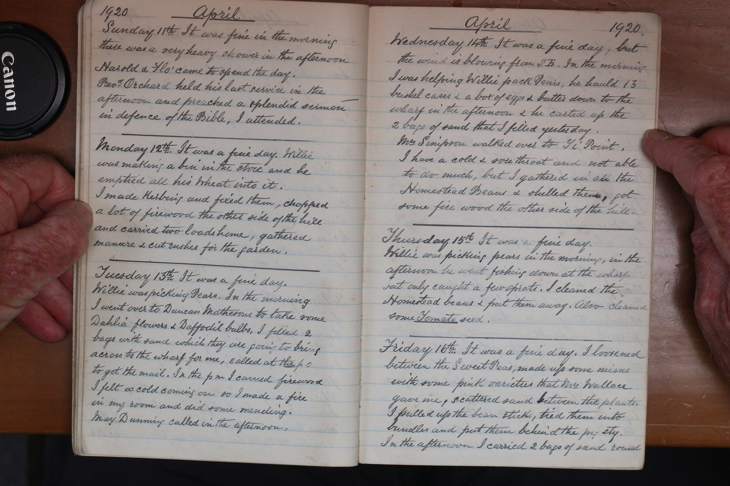 Original CS Clarke diary page