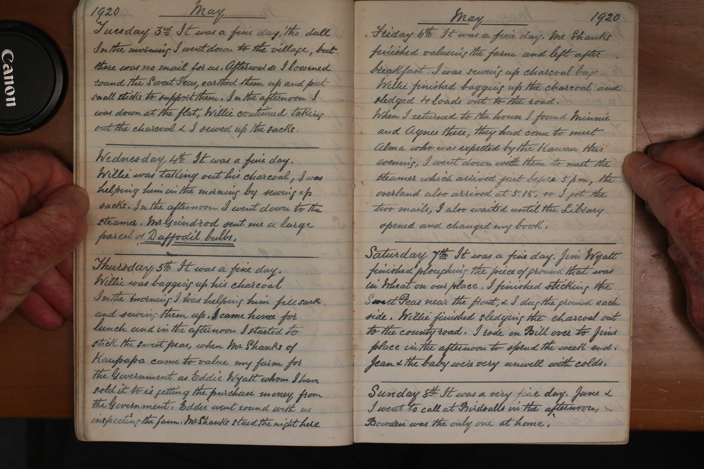 Original CS Clarke diary page