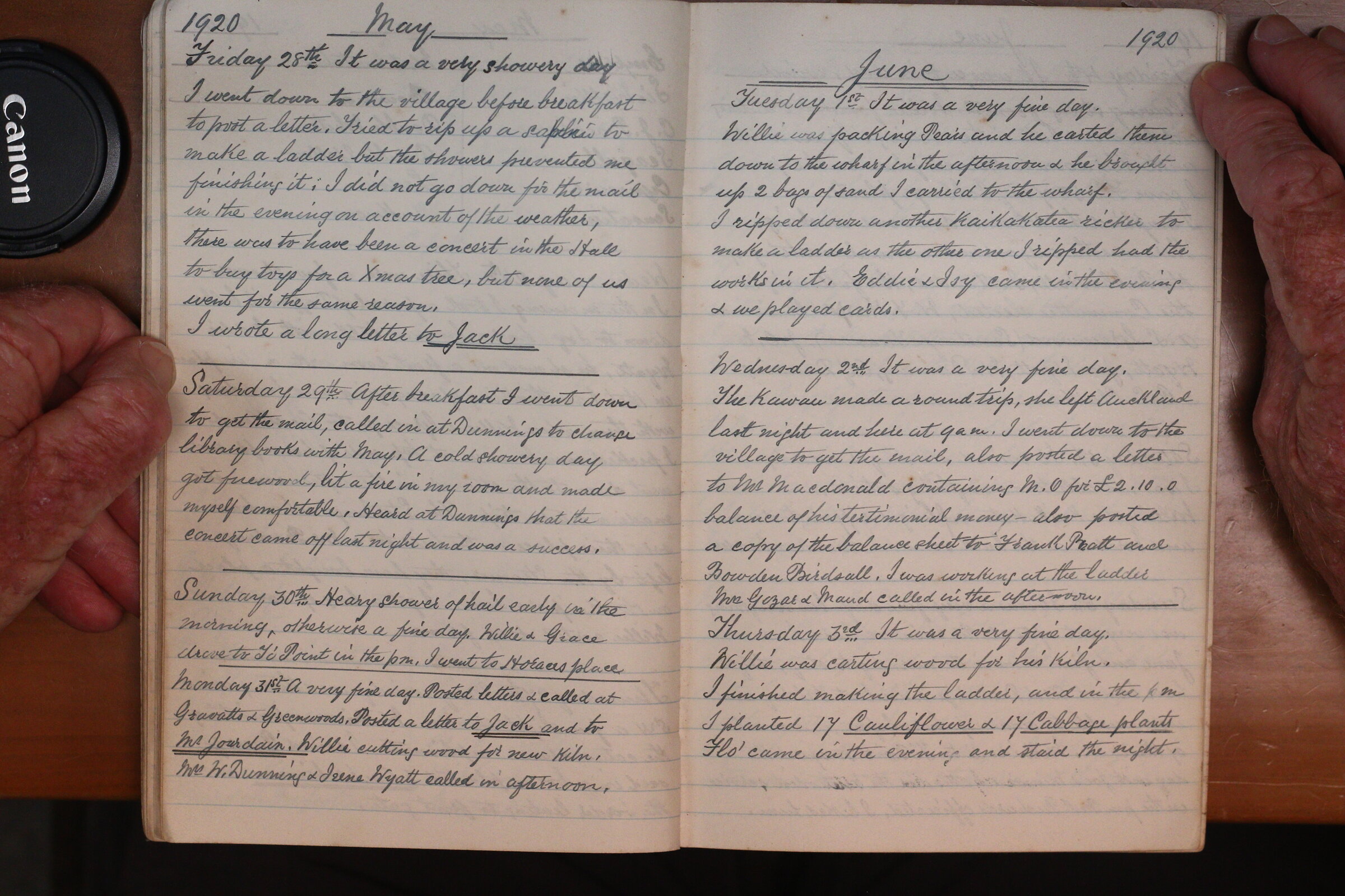 Original CS Clarke diary page