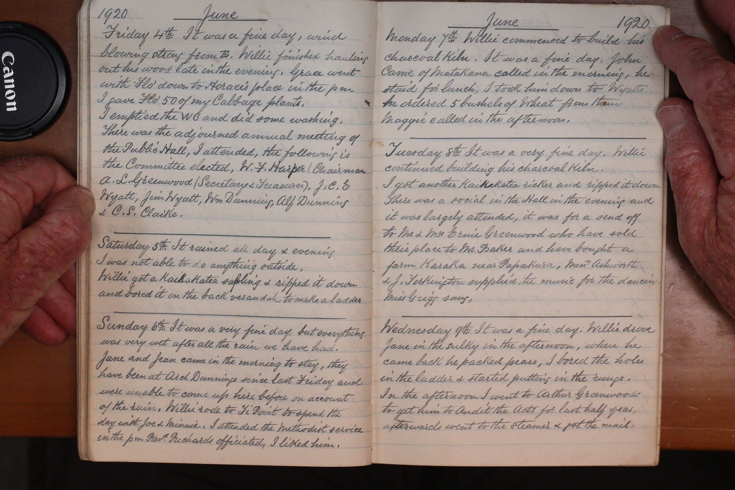 Original CS Clarke diary page