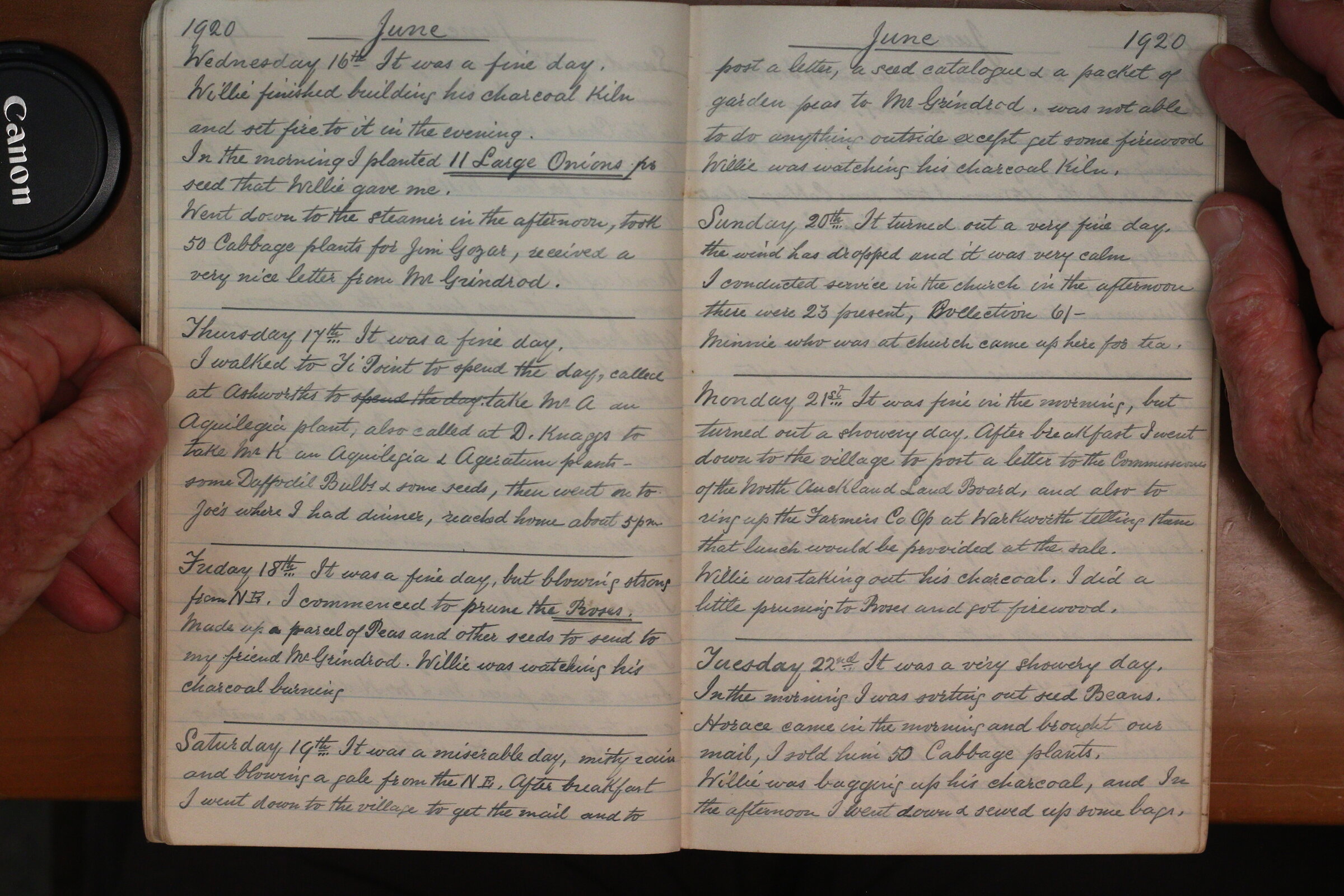 Original CS Clarke diary page