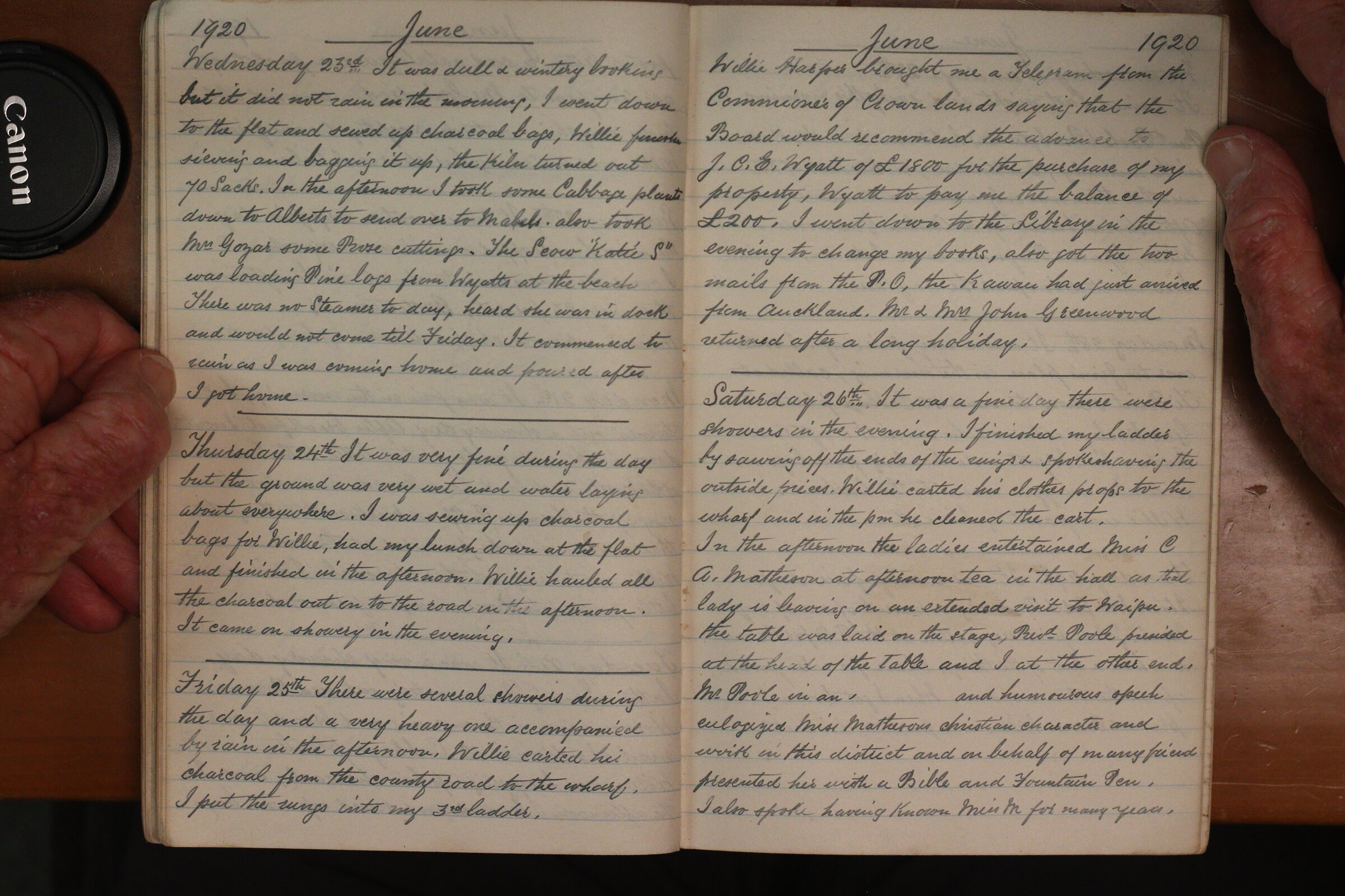 Original CS Clarke diary page