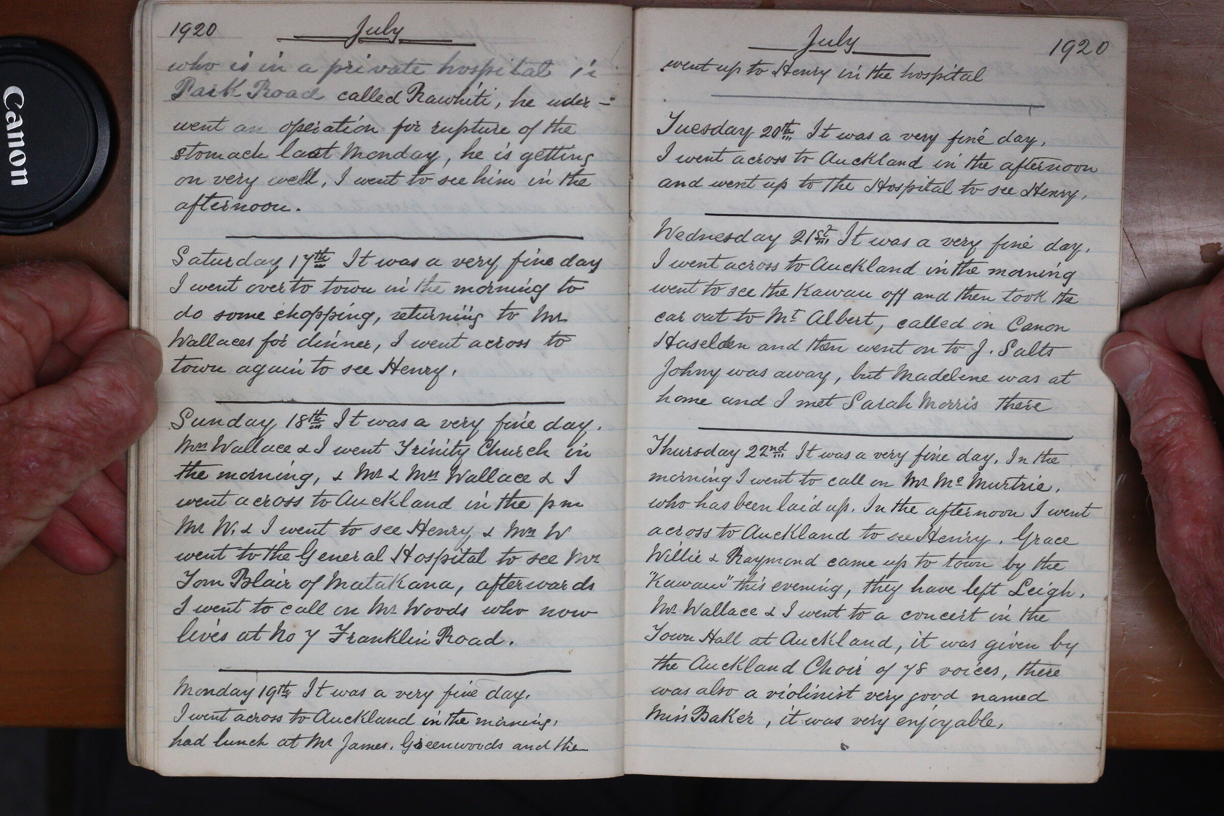 Original CS Clarke diary page
