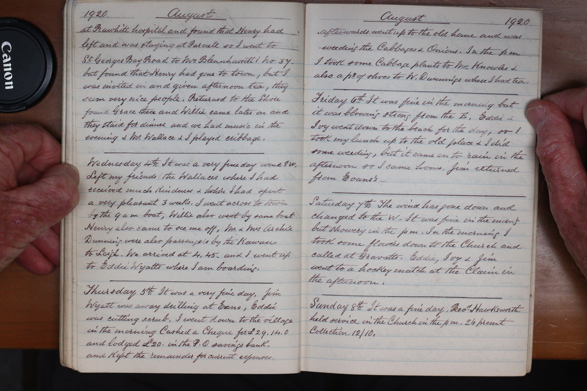 Original CS Clarke diary page