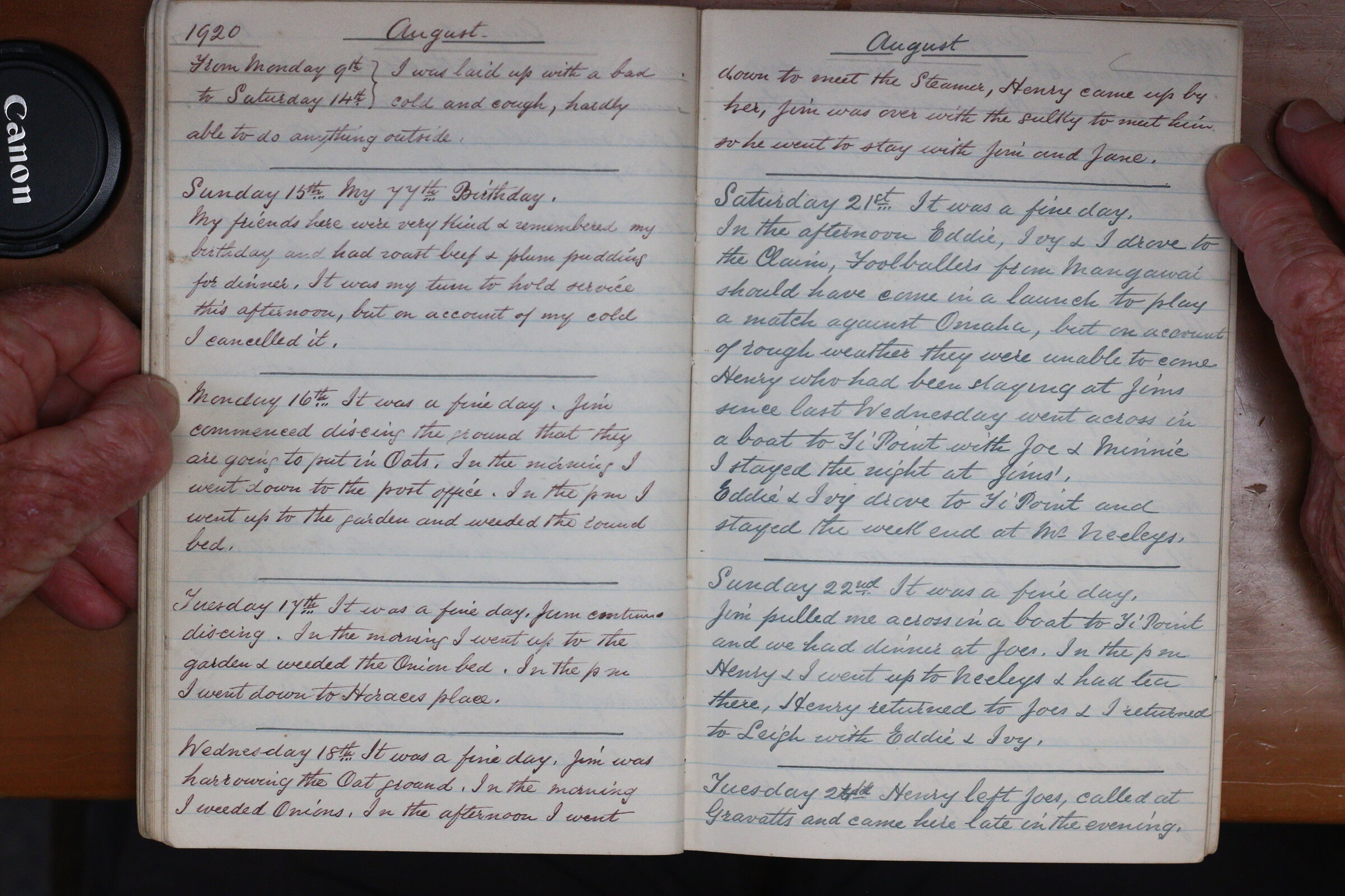 Original CS Clarke diary page