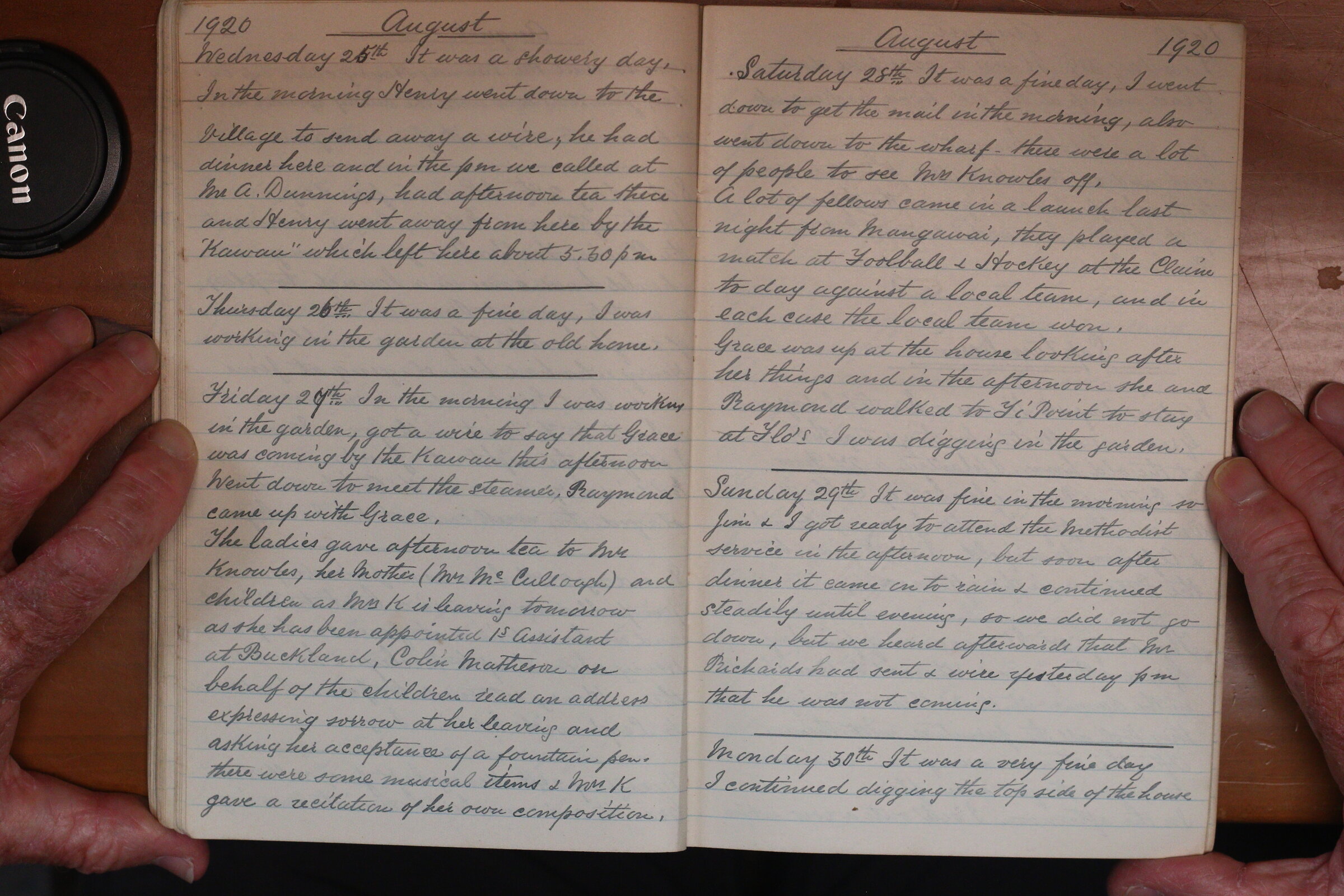 Original CS Clarke diary page
