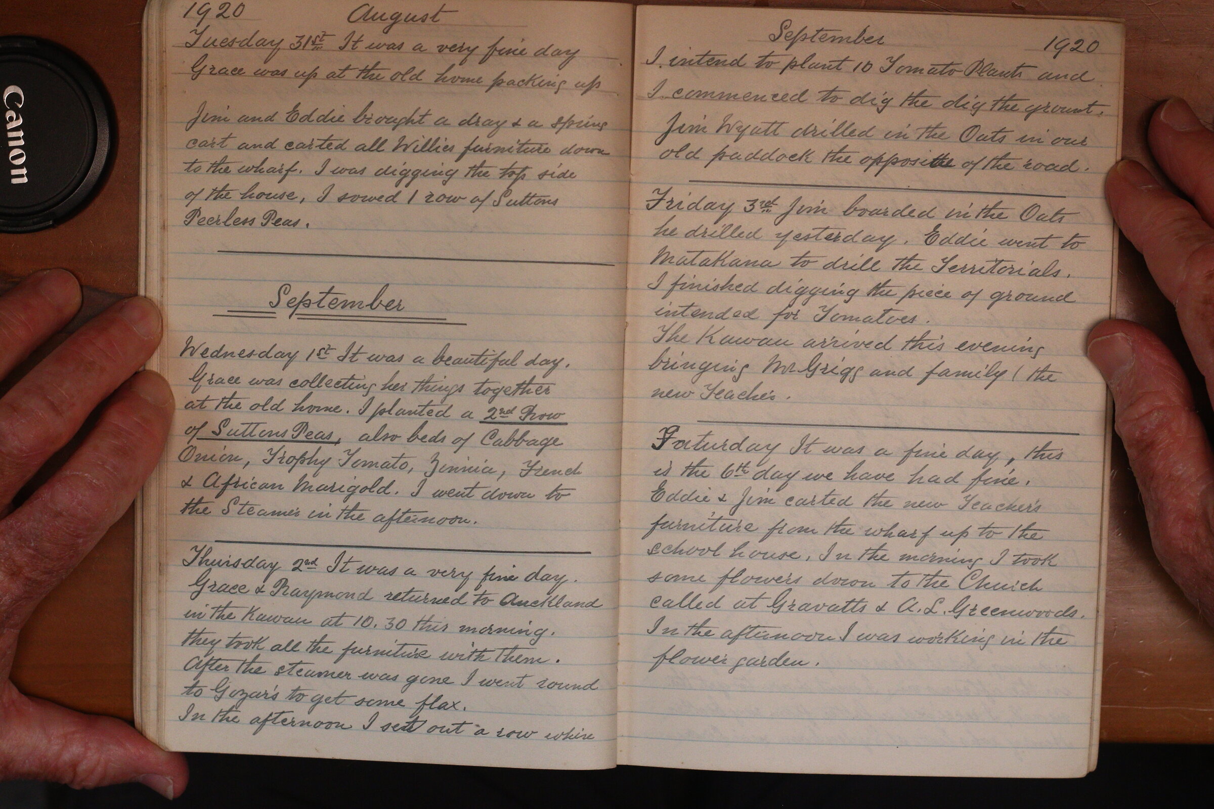 Original CS Clarke diary page