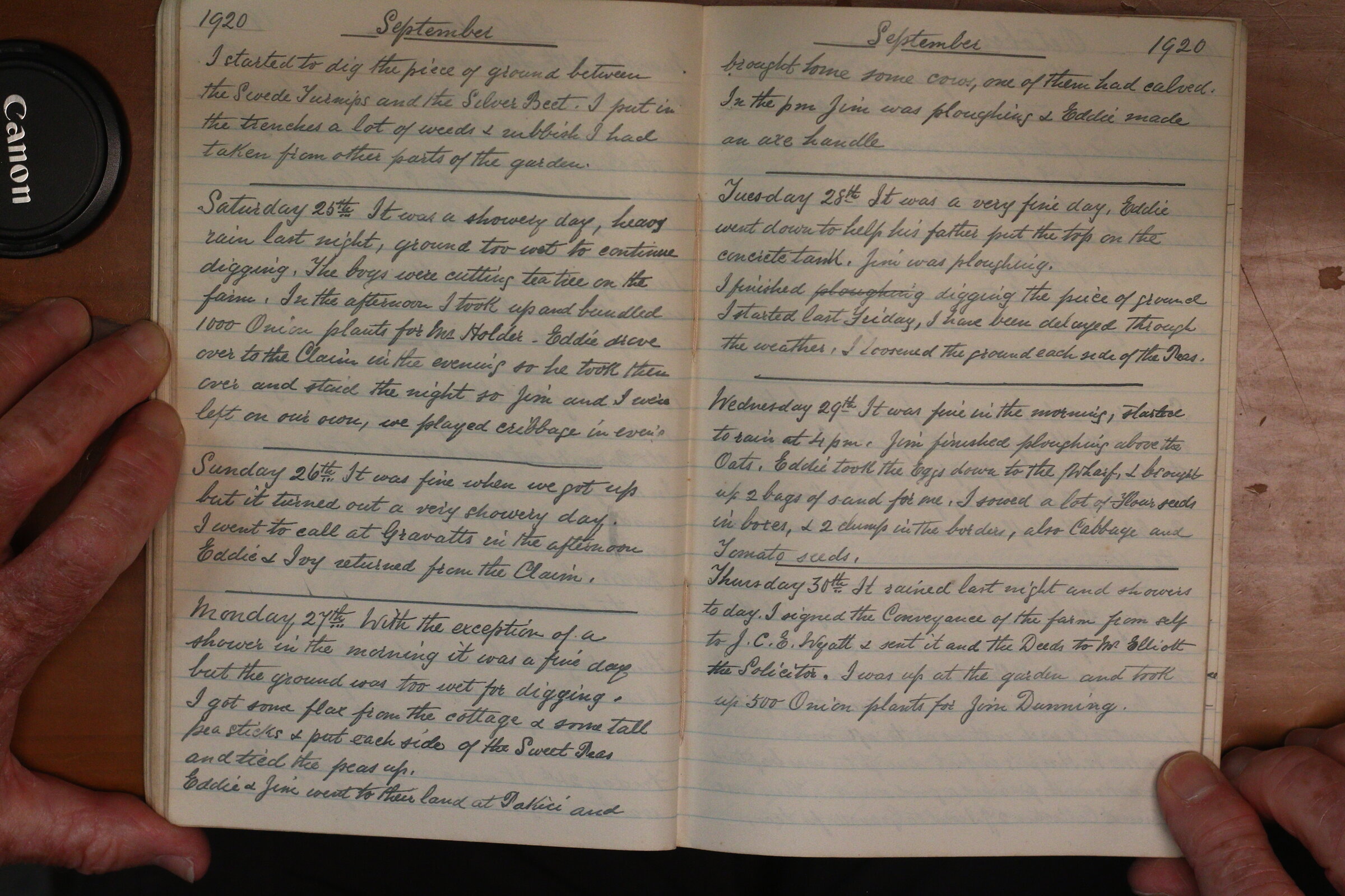 Original CS Clarke diary page