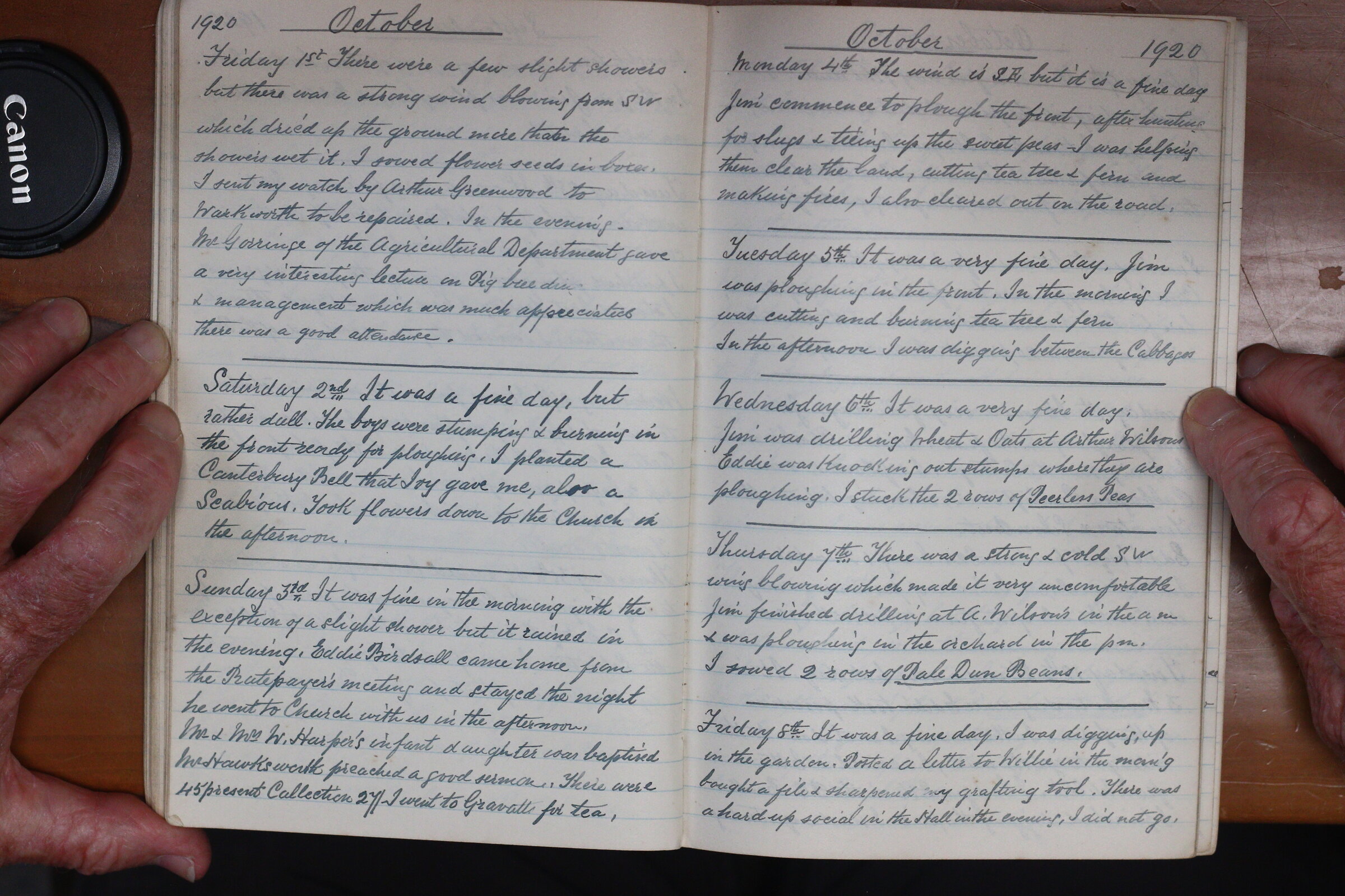 Original CS Clarke diary page
