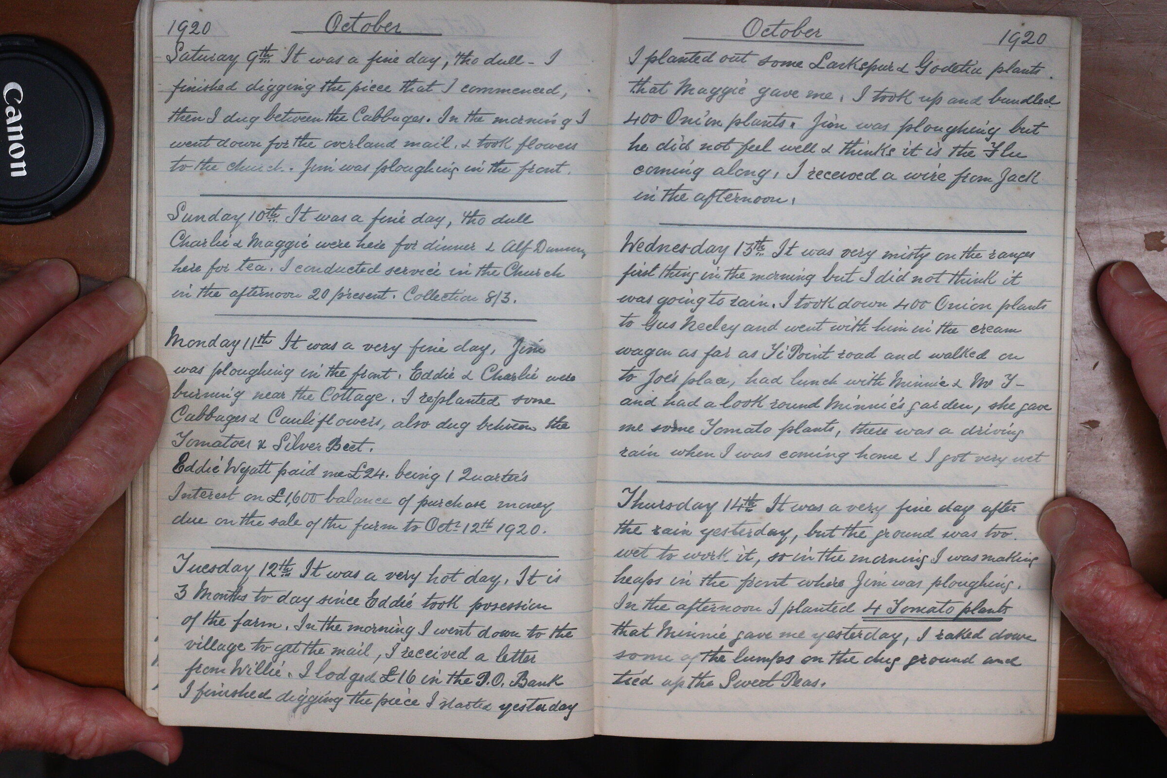 Original CS Clarke diary page