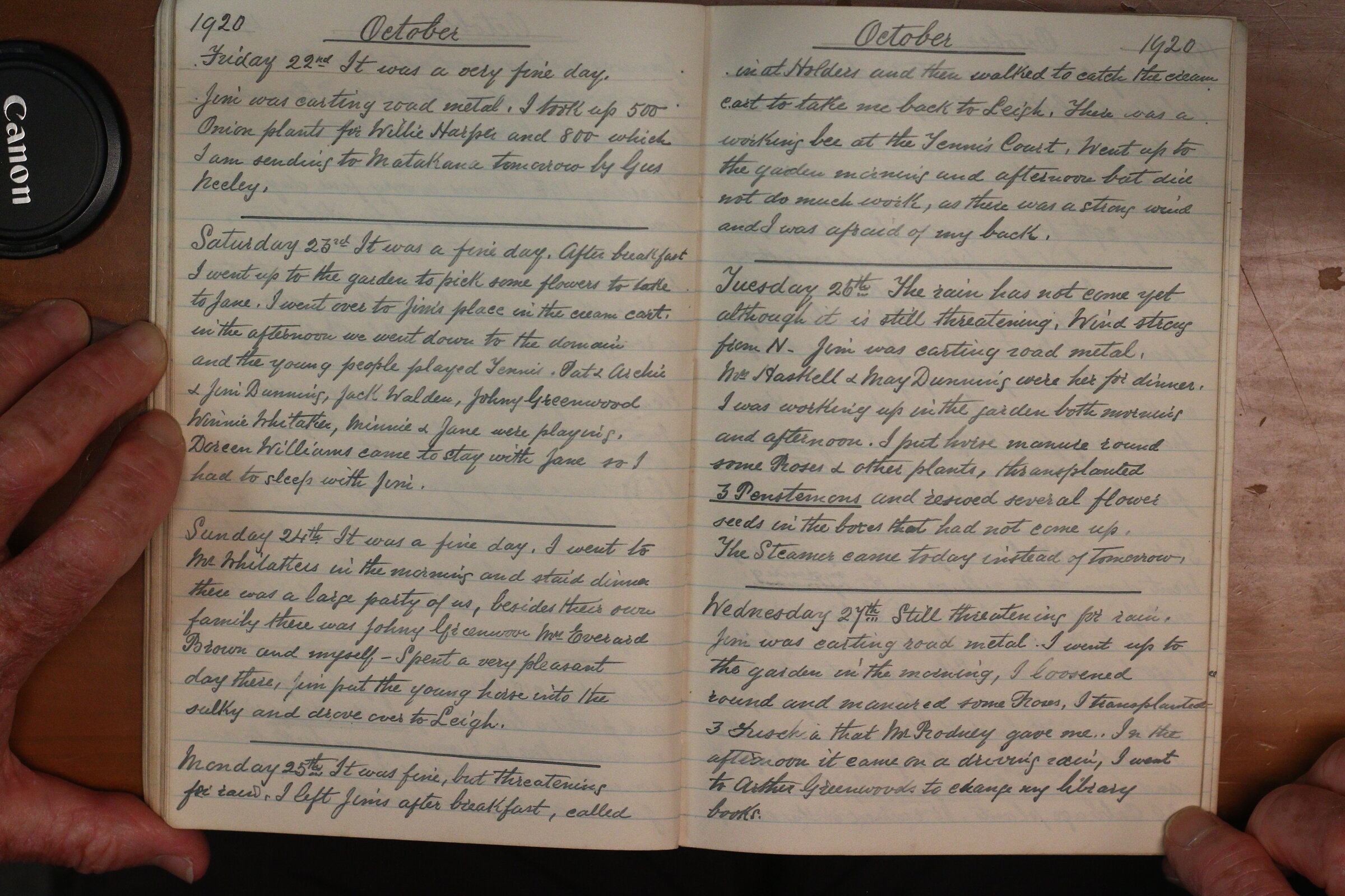 Original CS Clarke diary page