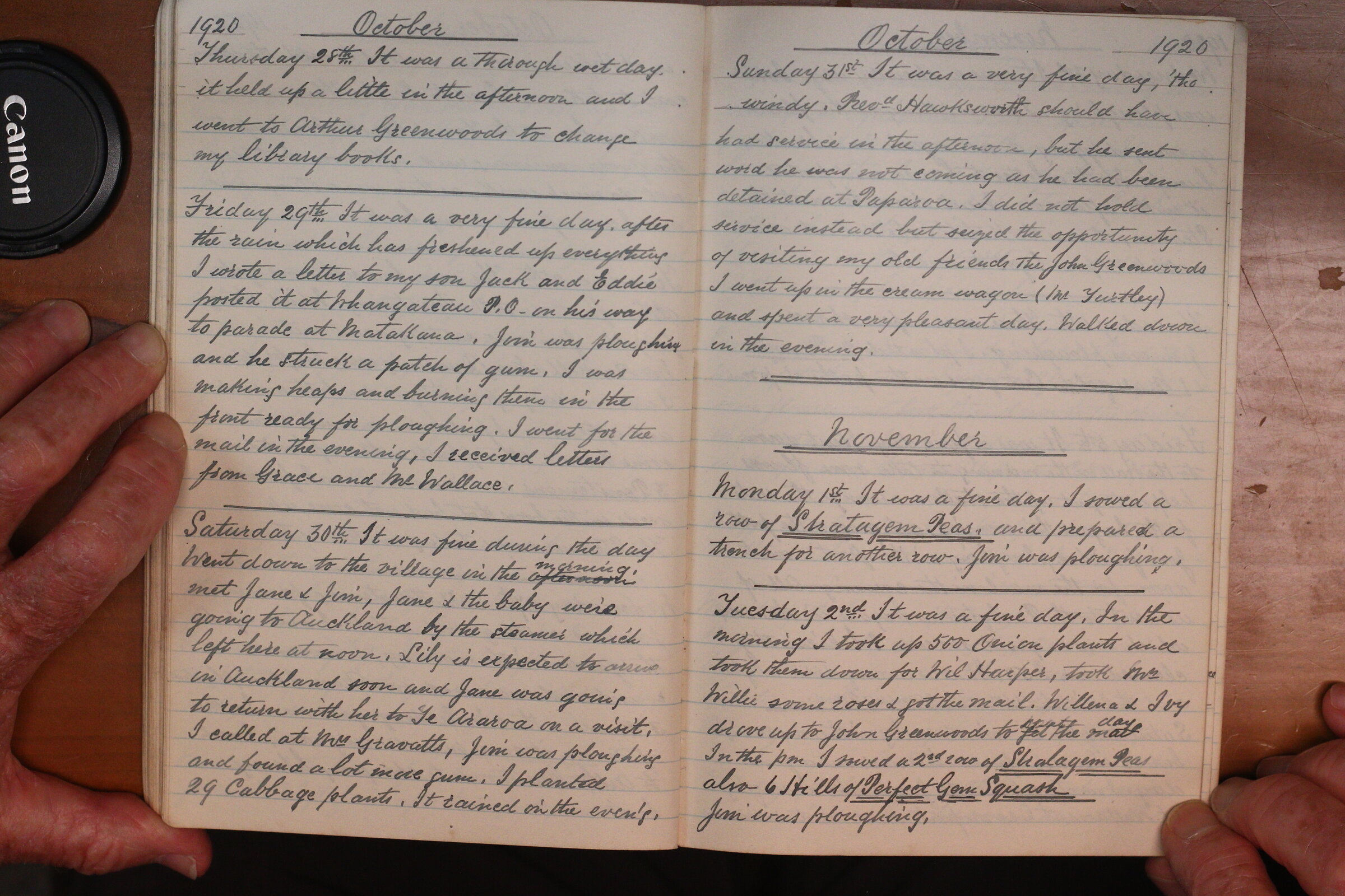 Original CS Clarke diary page