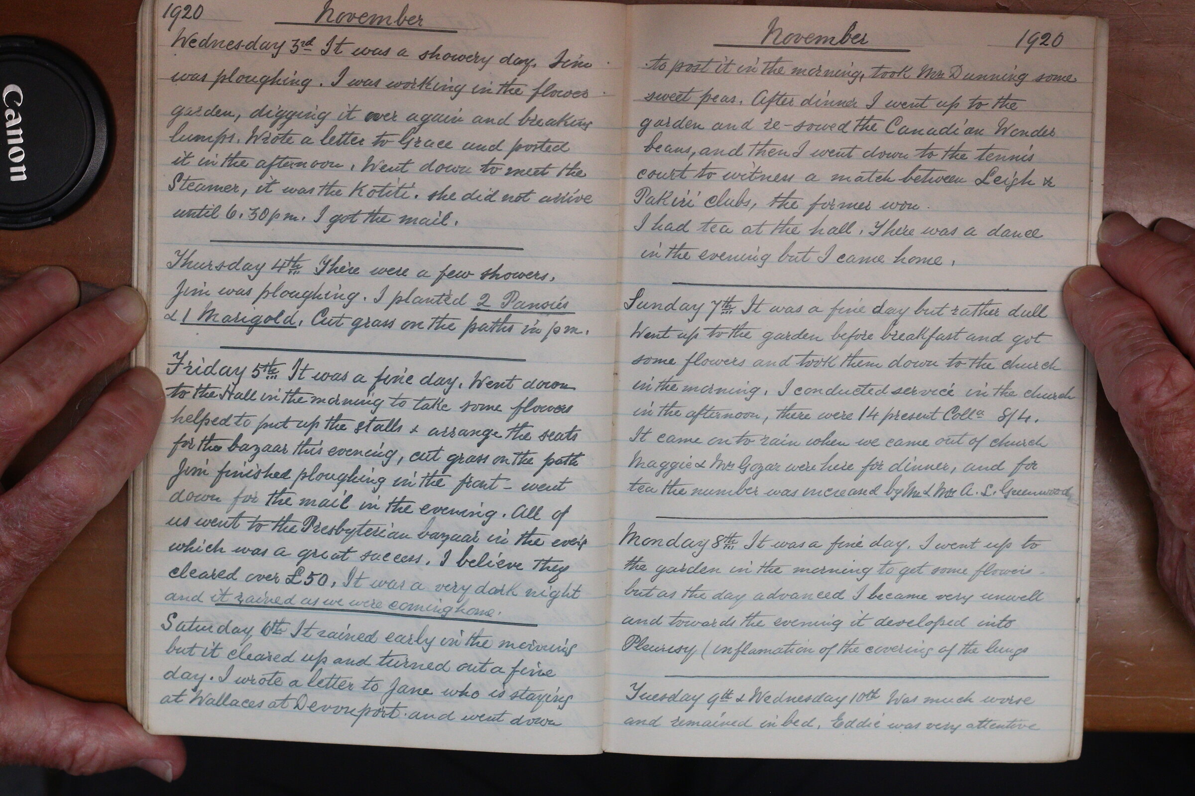 Original CS Clarke diary page