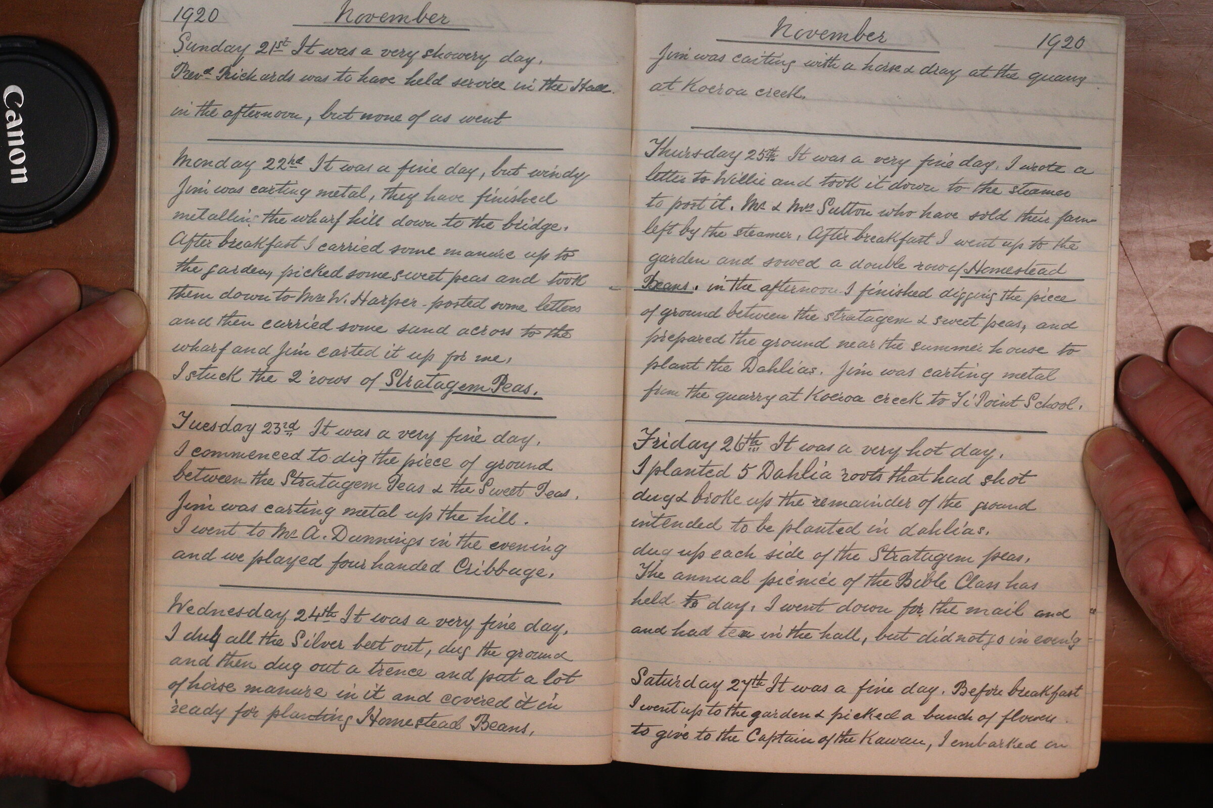 Original CS Clarke diary page