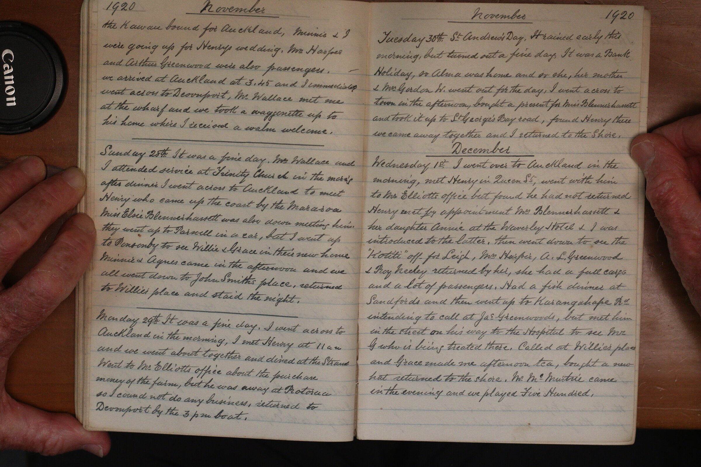 Original CS Clarke diary page