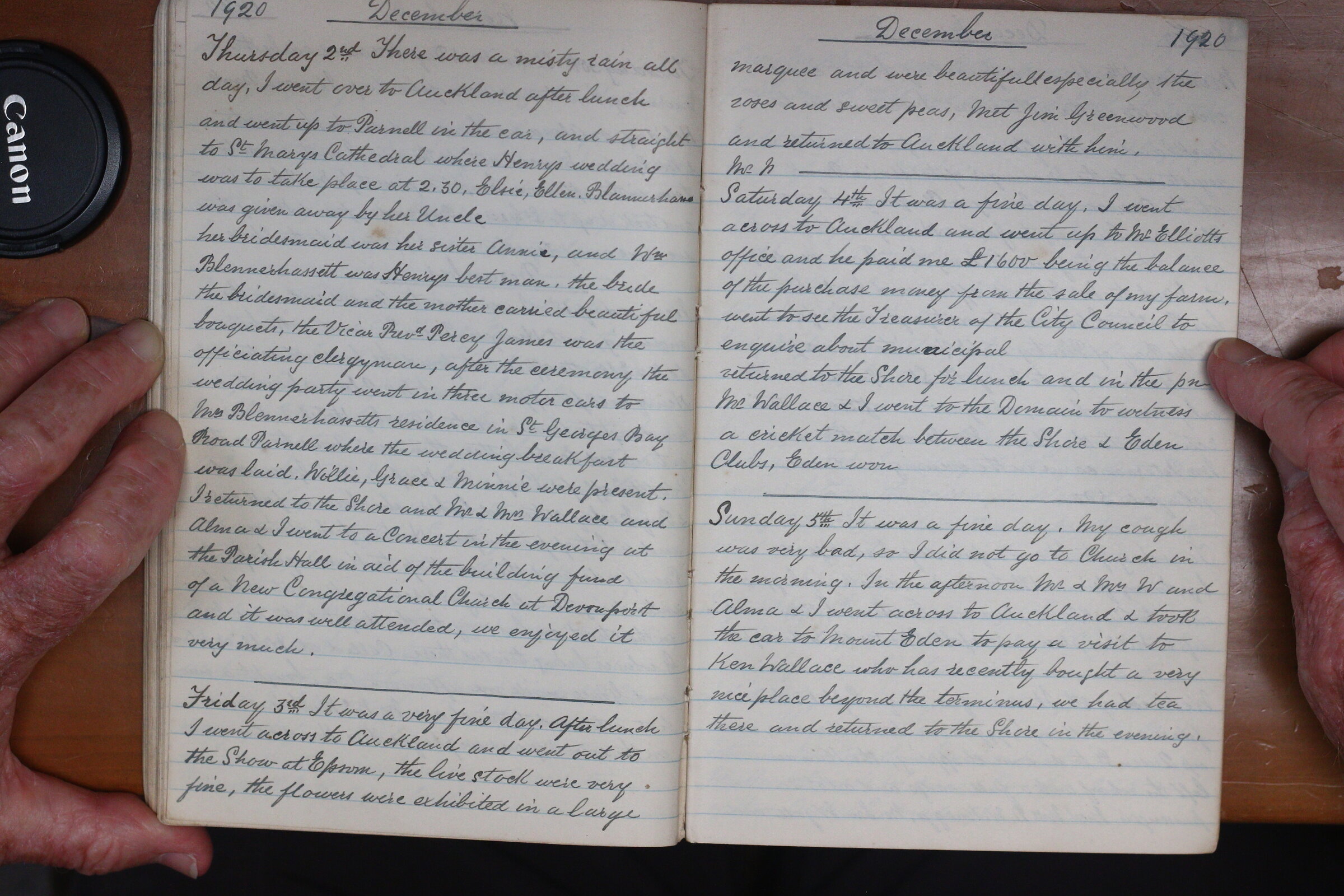 Original CS Clarke diary page