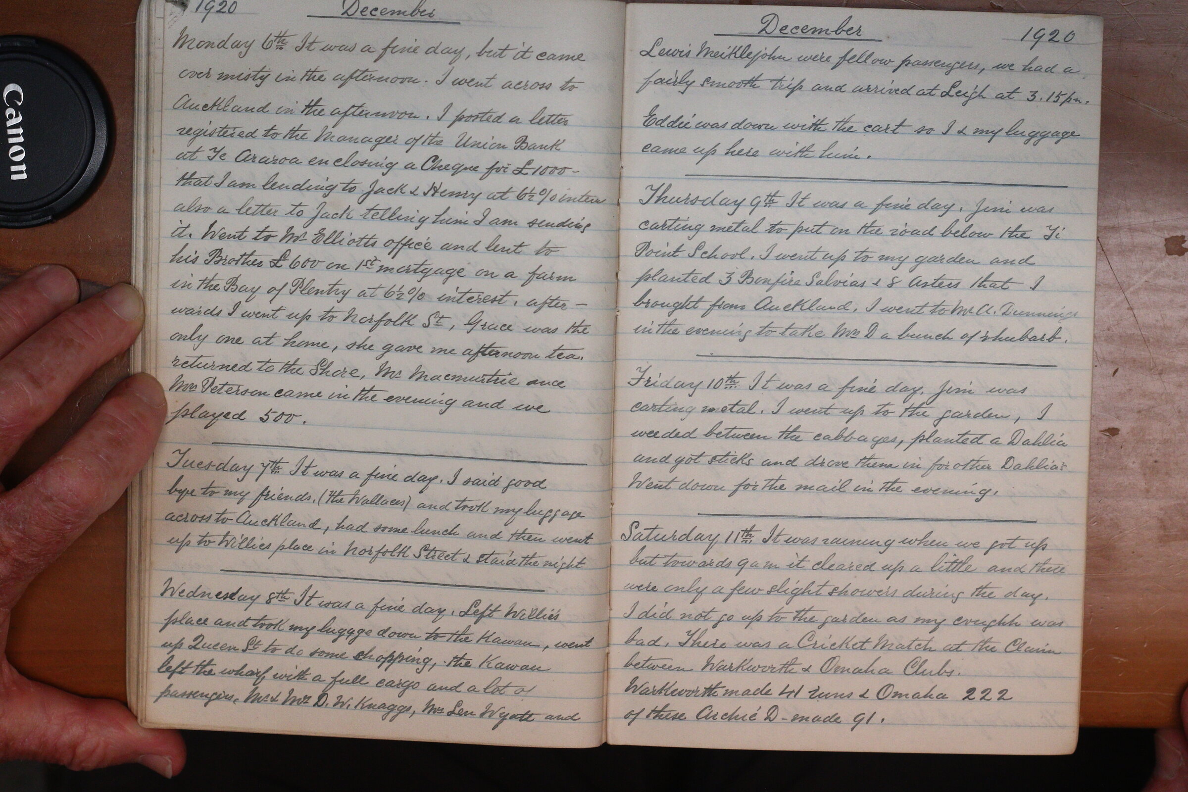 Original CS Clarke diary page