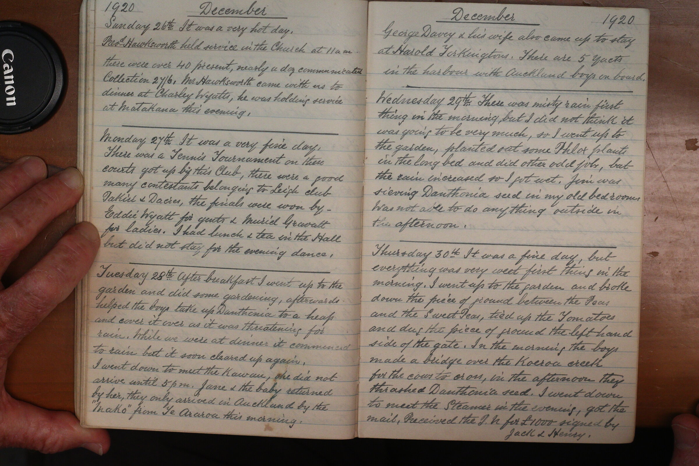 Original CS Clarke diary page