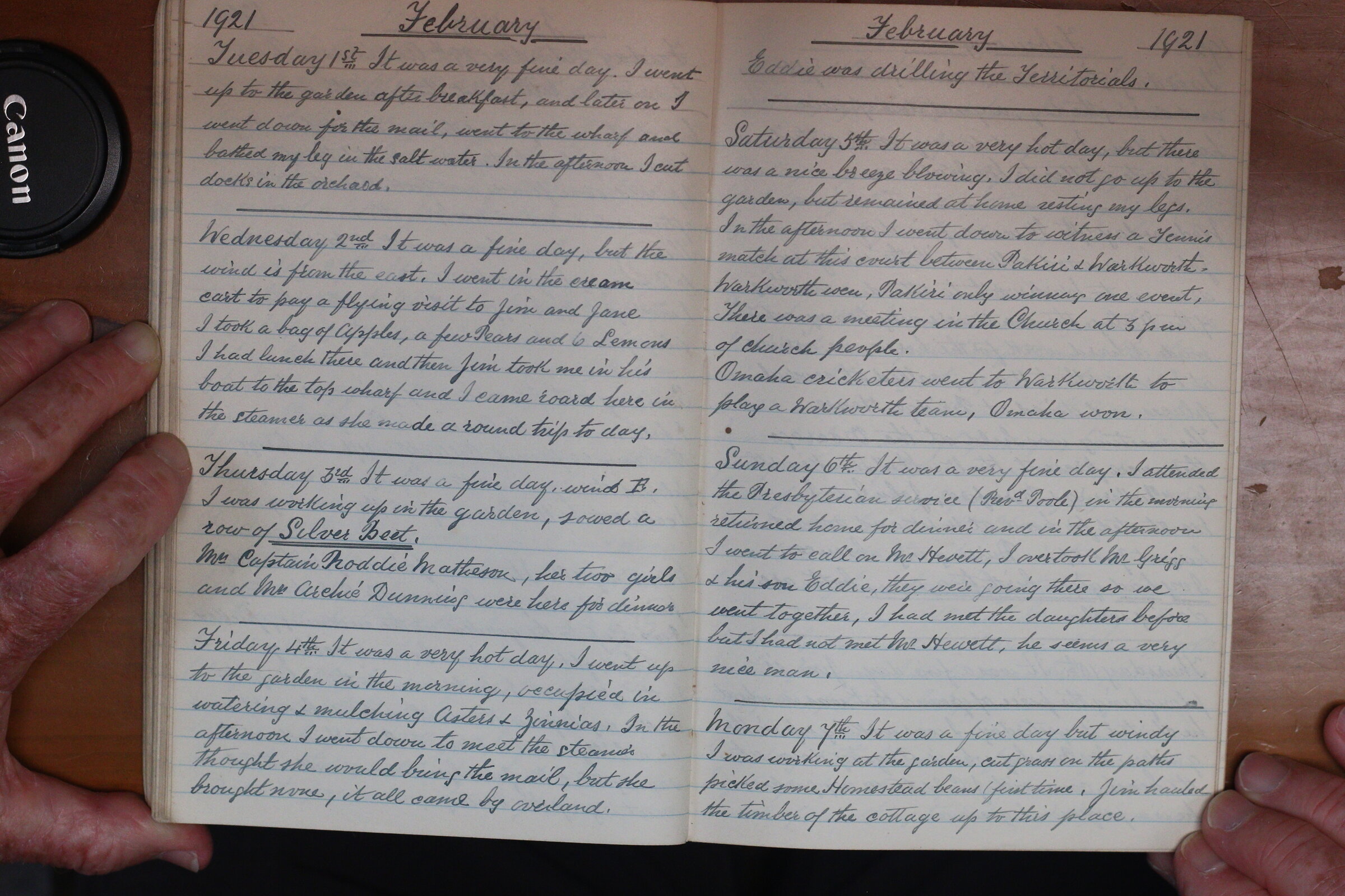 Original CS Clarke diary page