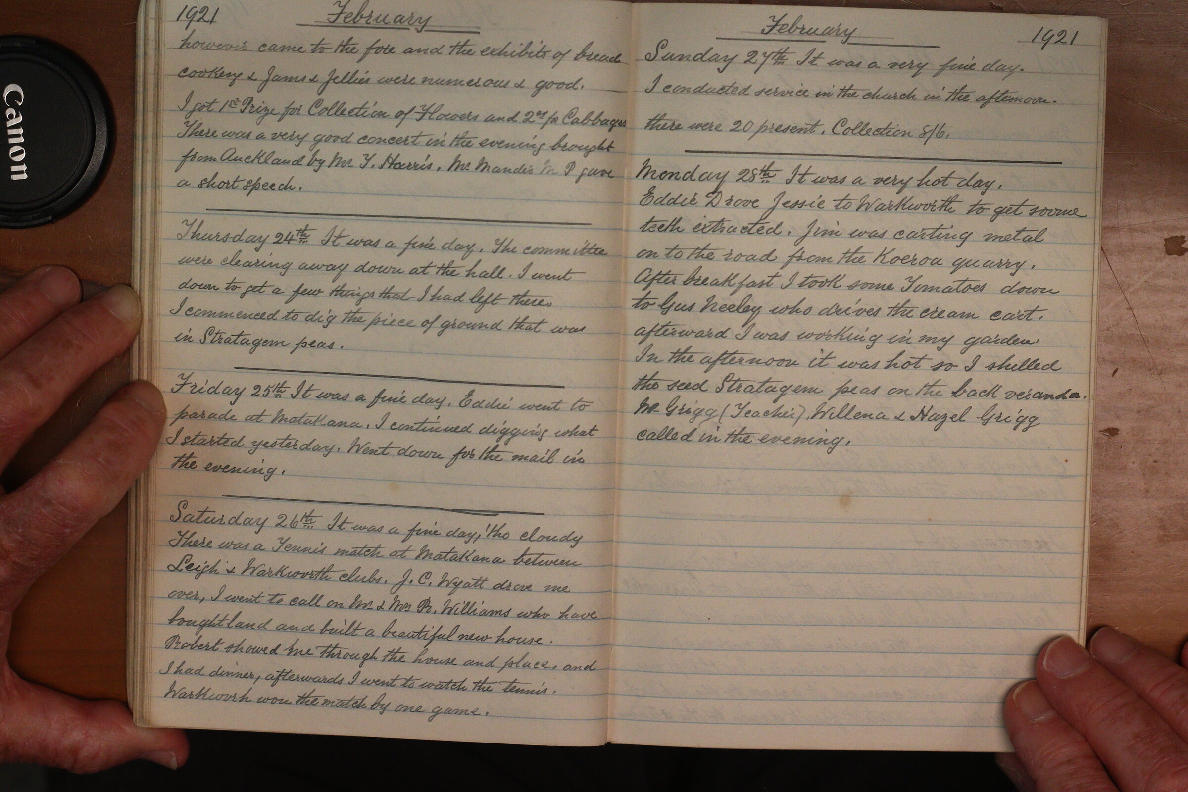 Original CS Clarke diary page