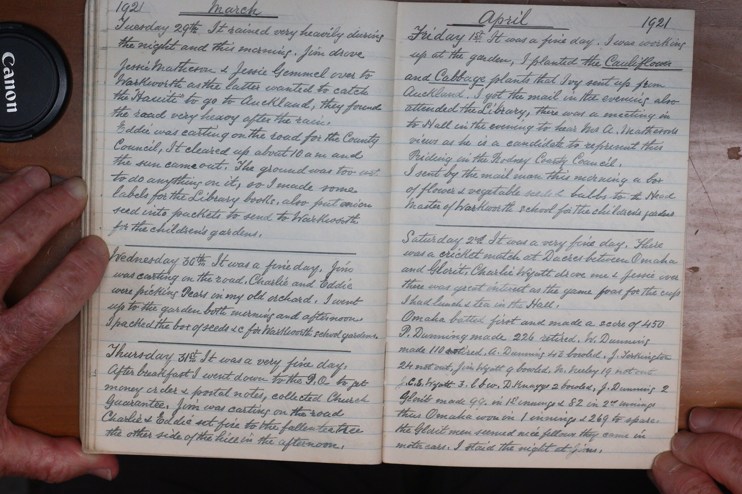 Original CS Clarke diary page