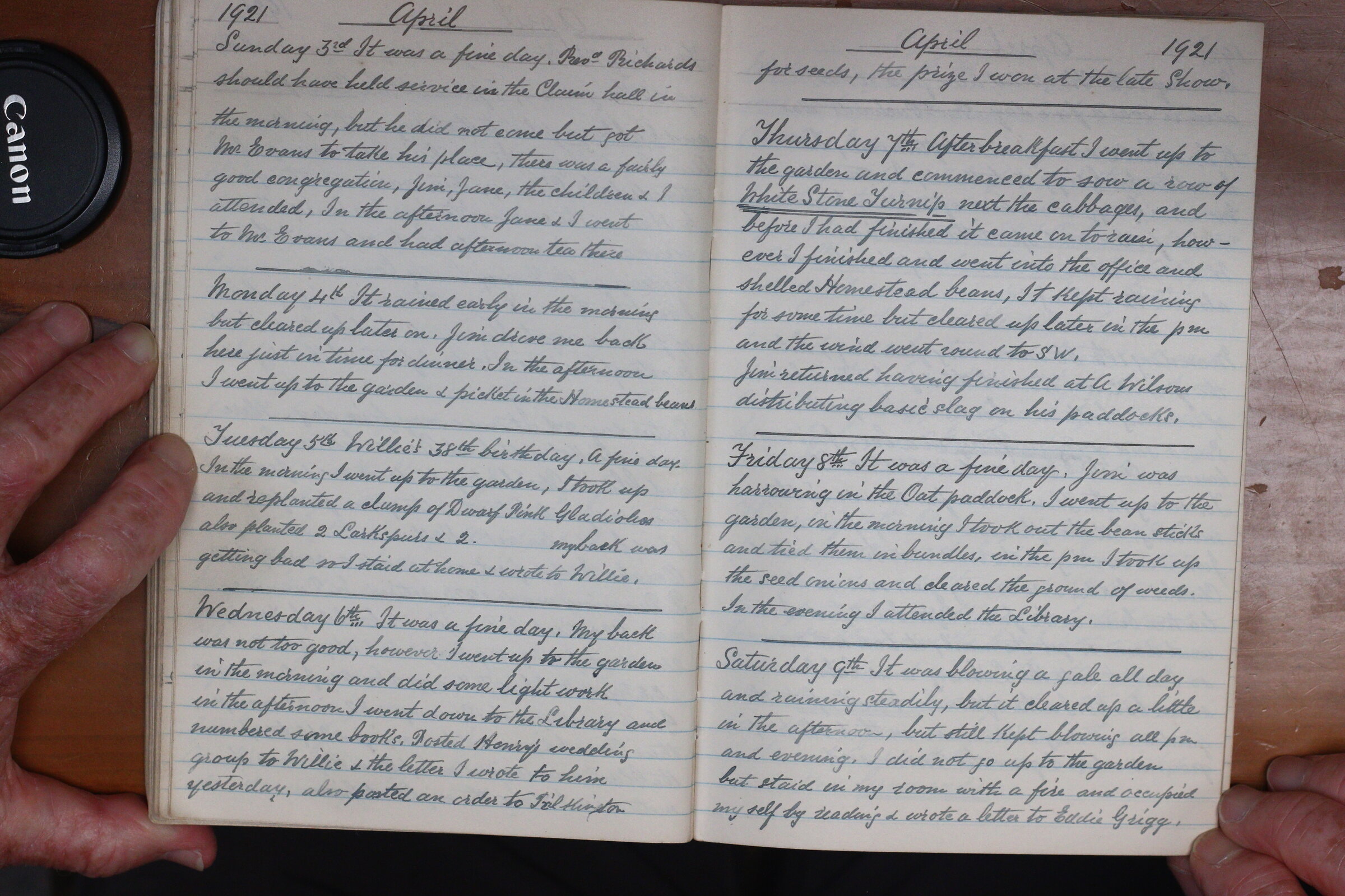 Original CS Clarke diary page
