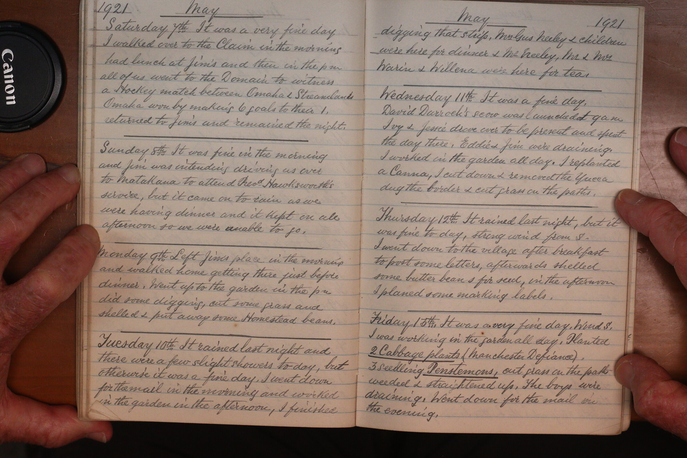 Original CS Clarke diary page