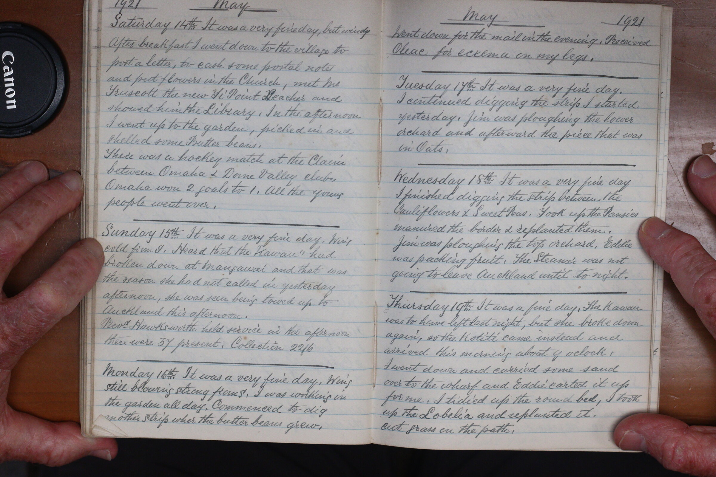 Original CS Clarke diary page