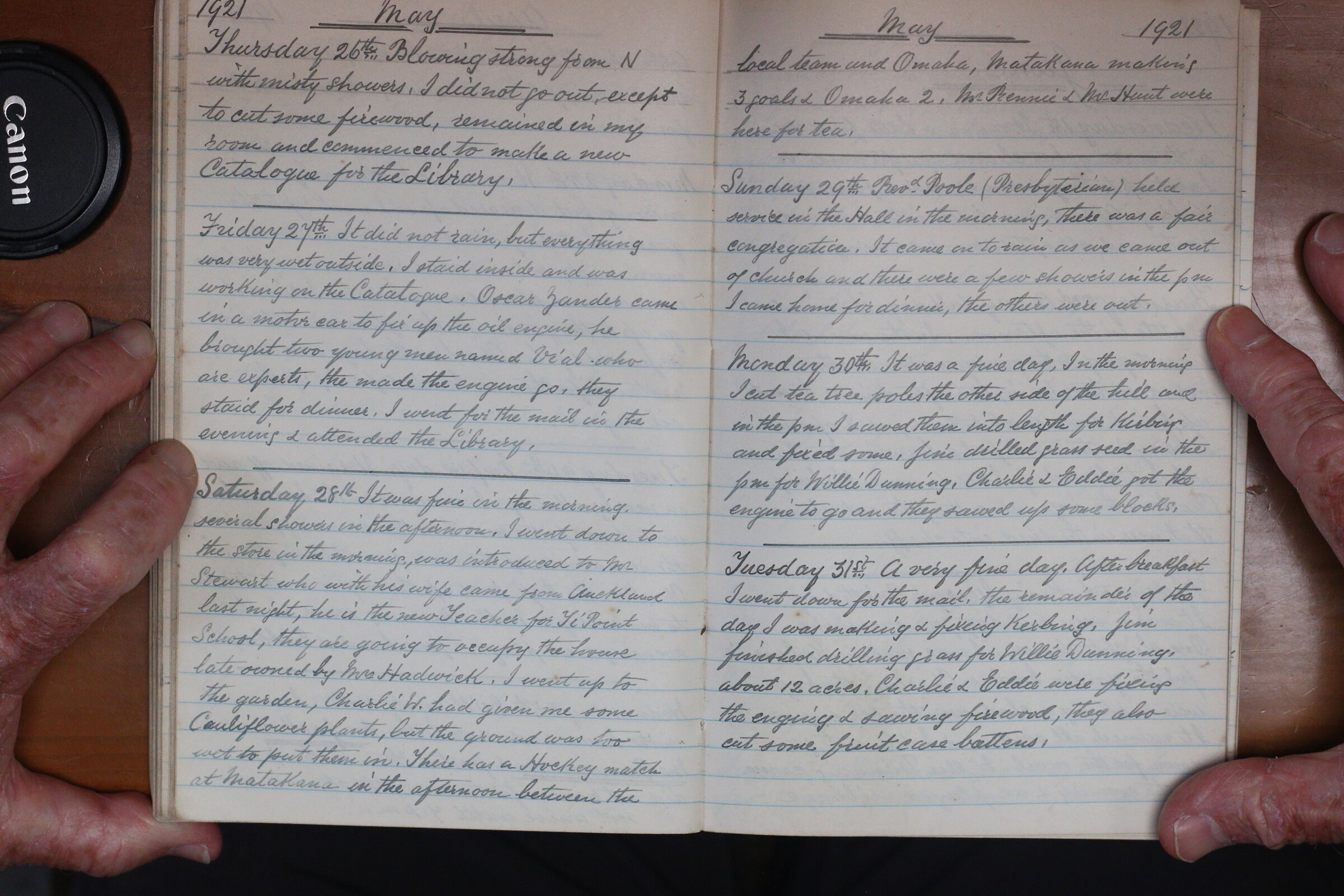 Original CS Clarke diary page