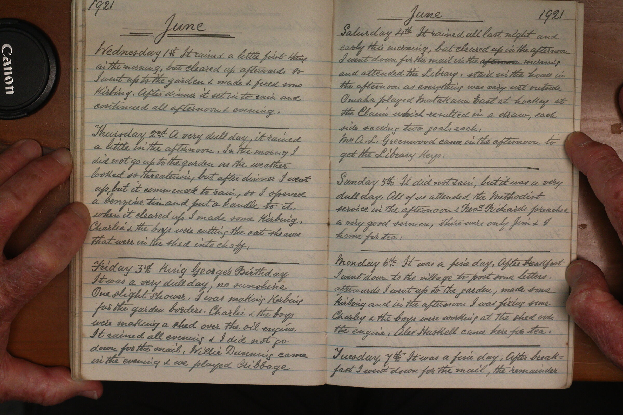 Original CS Clarke diary page
