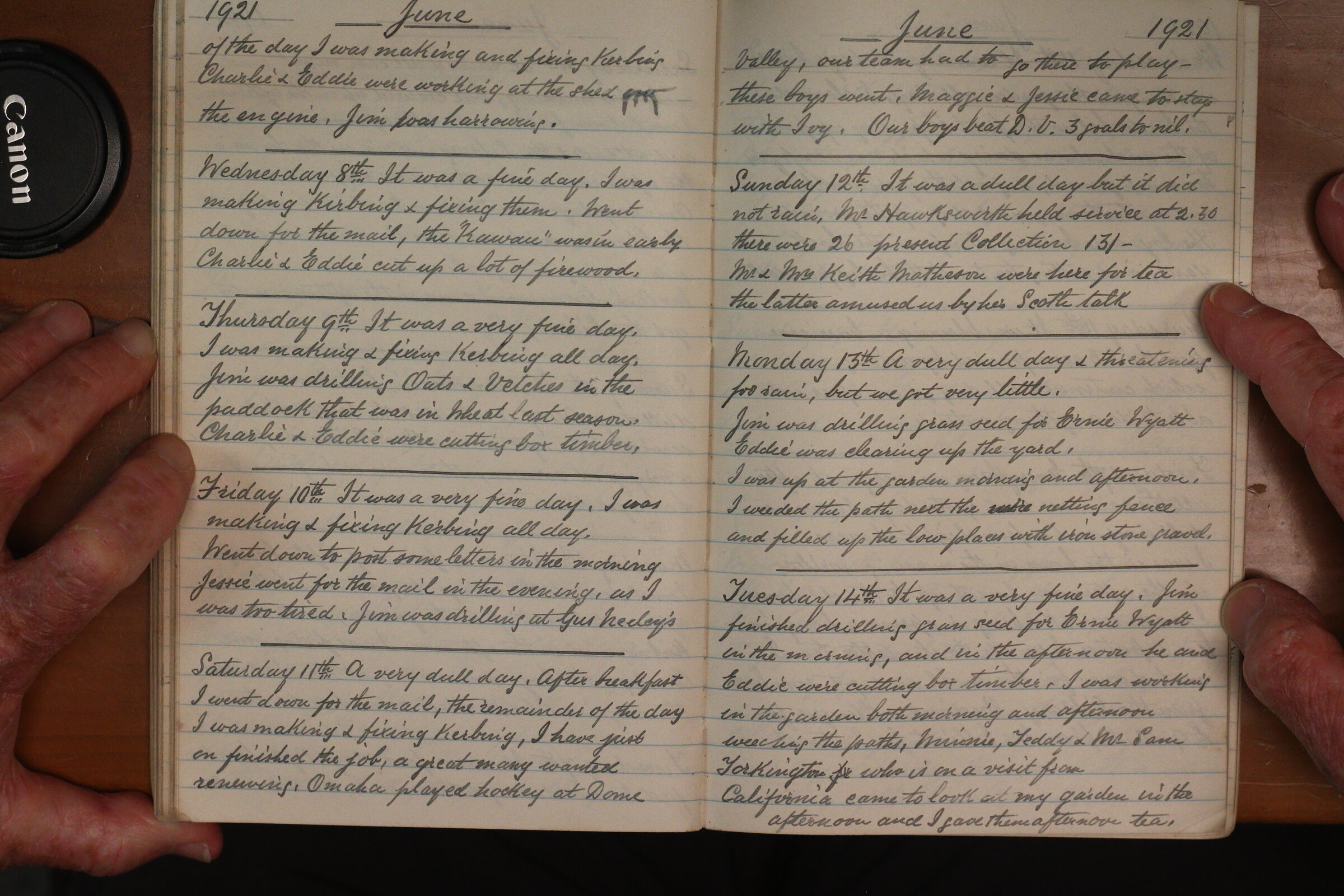 Original CS Clarke diary page