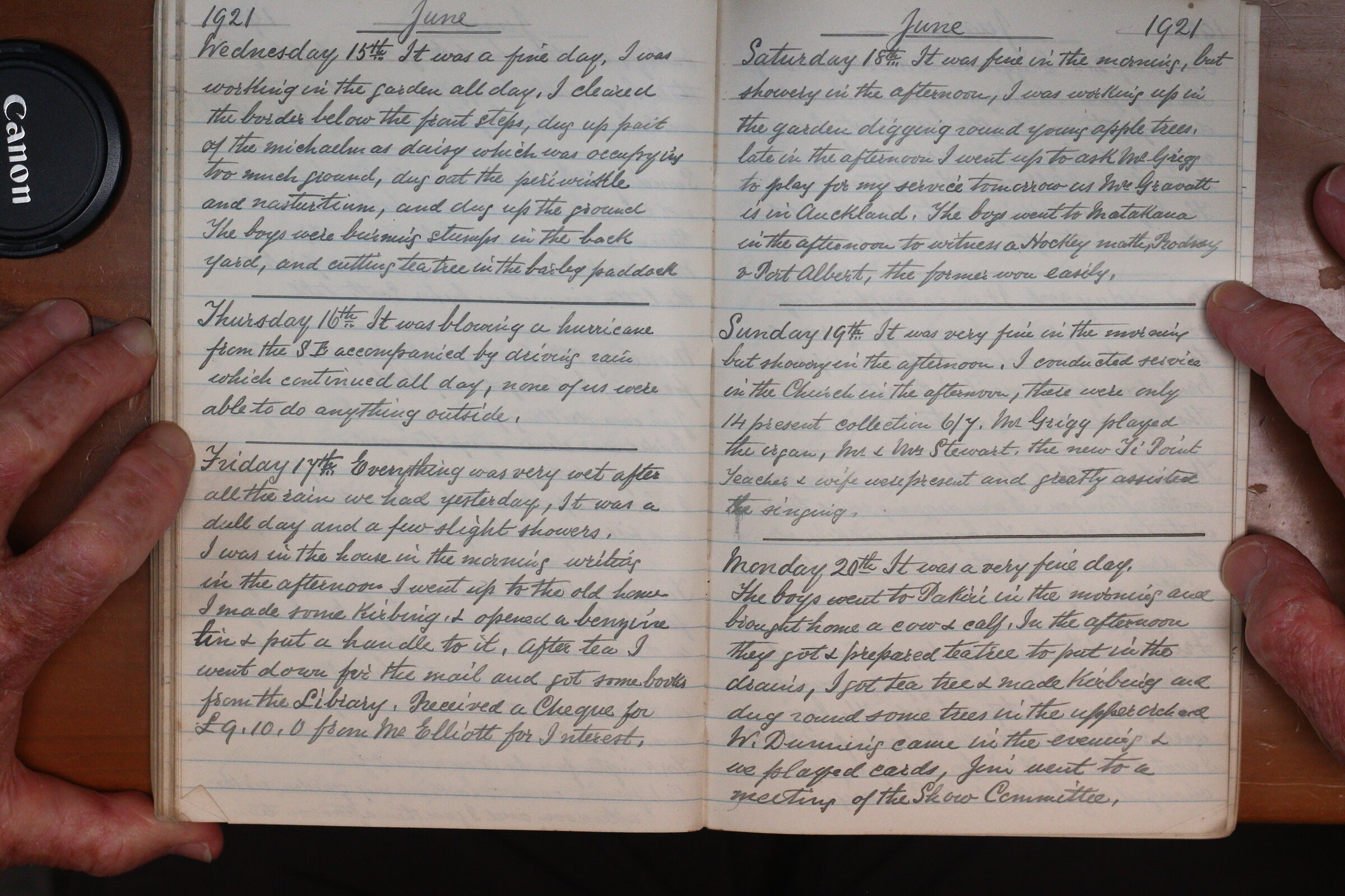 Original CS Clarke diary page