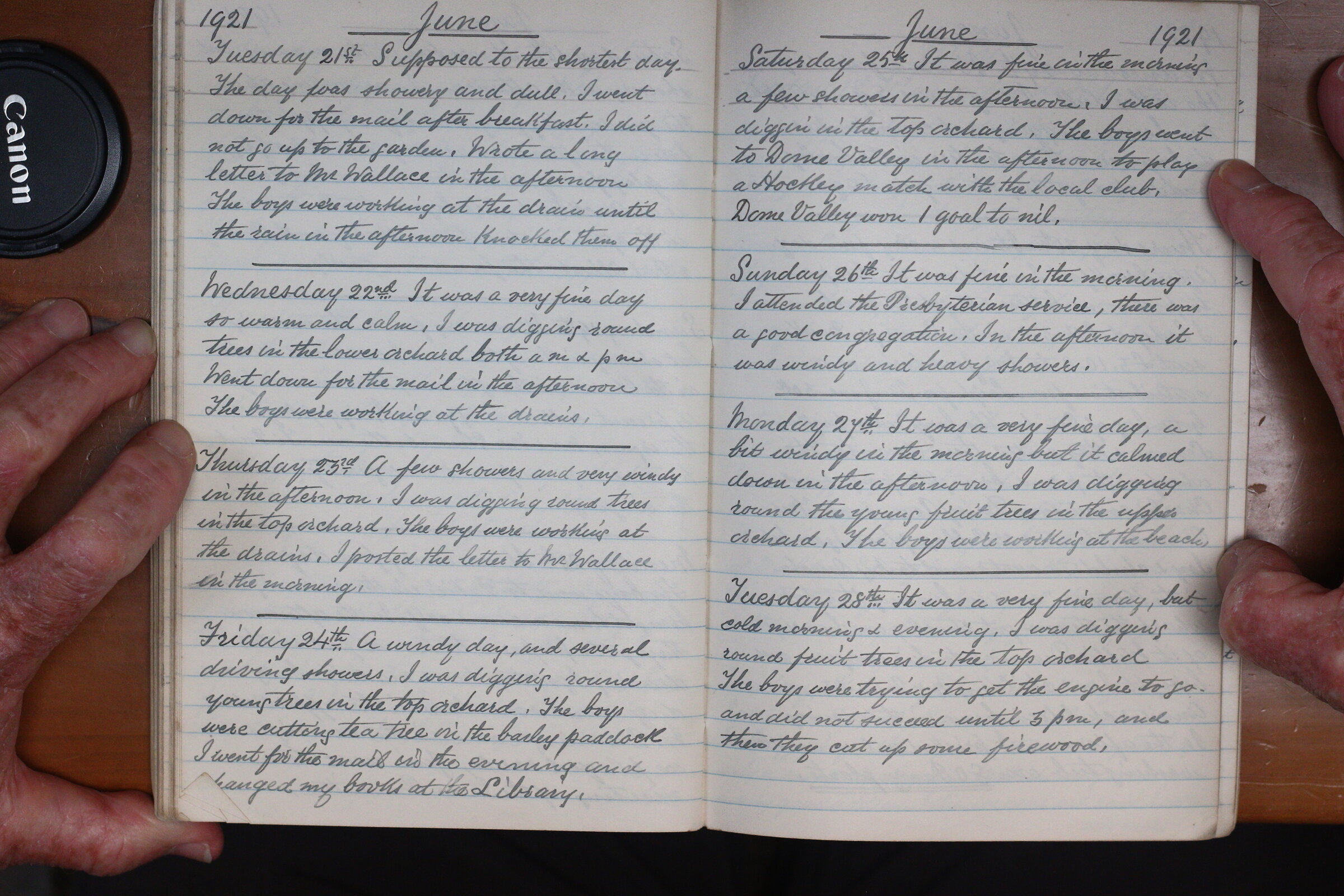 Original CS Clarke diary page