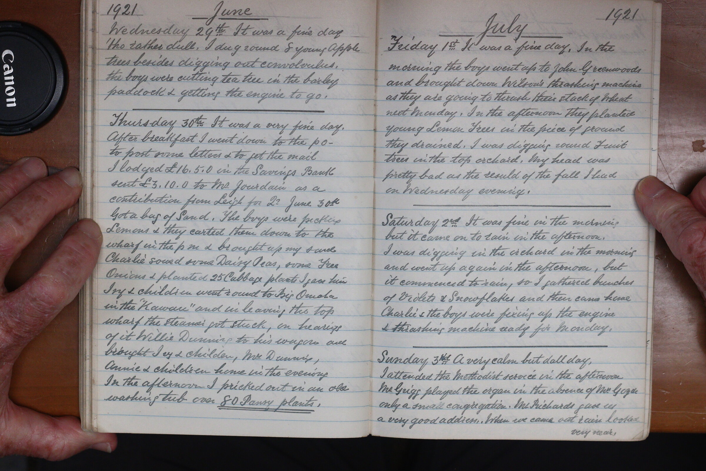 Original CS Clarke diary page