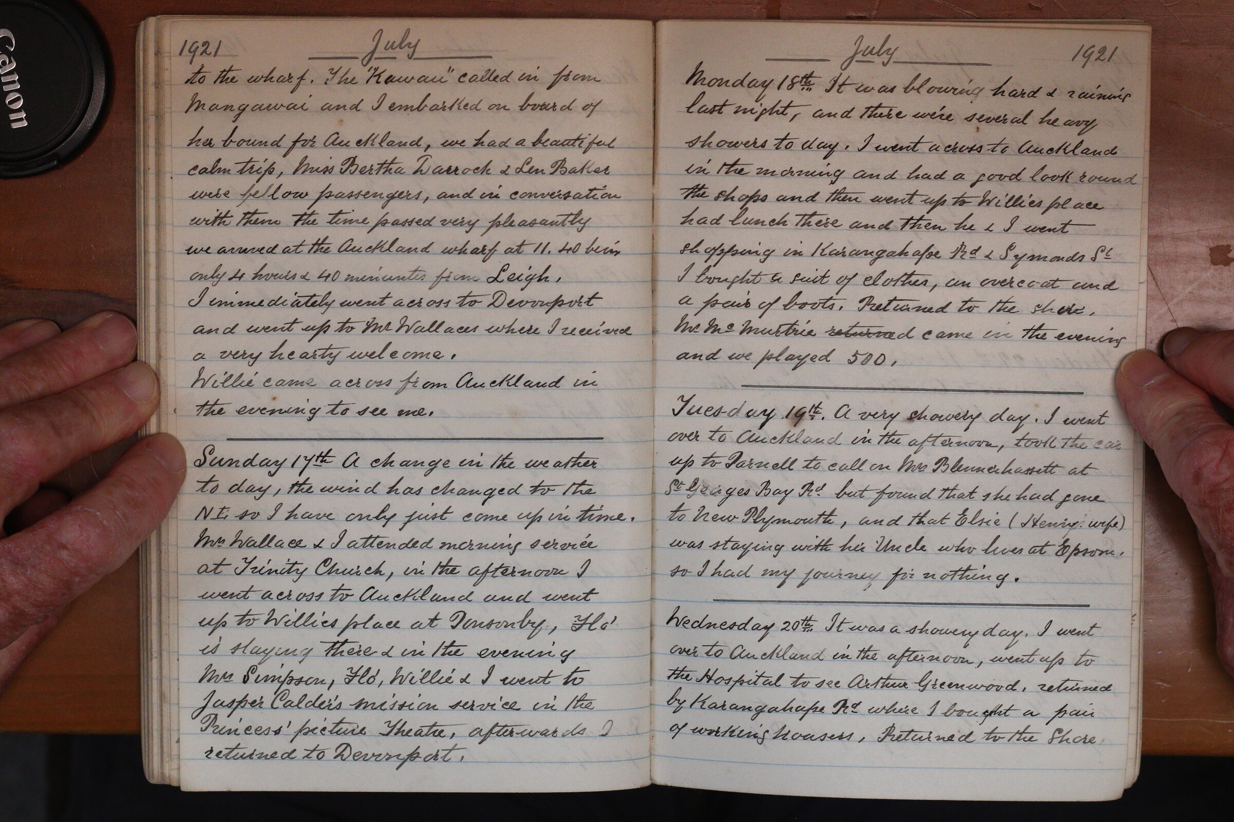Original CS Clarke diary page