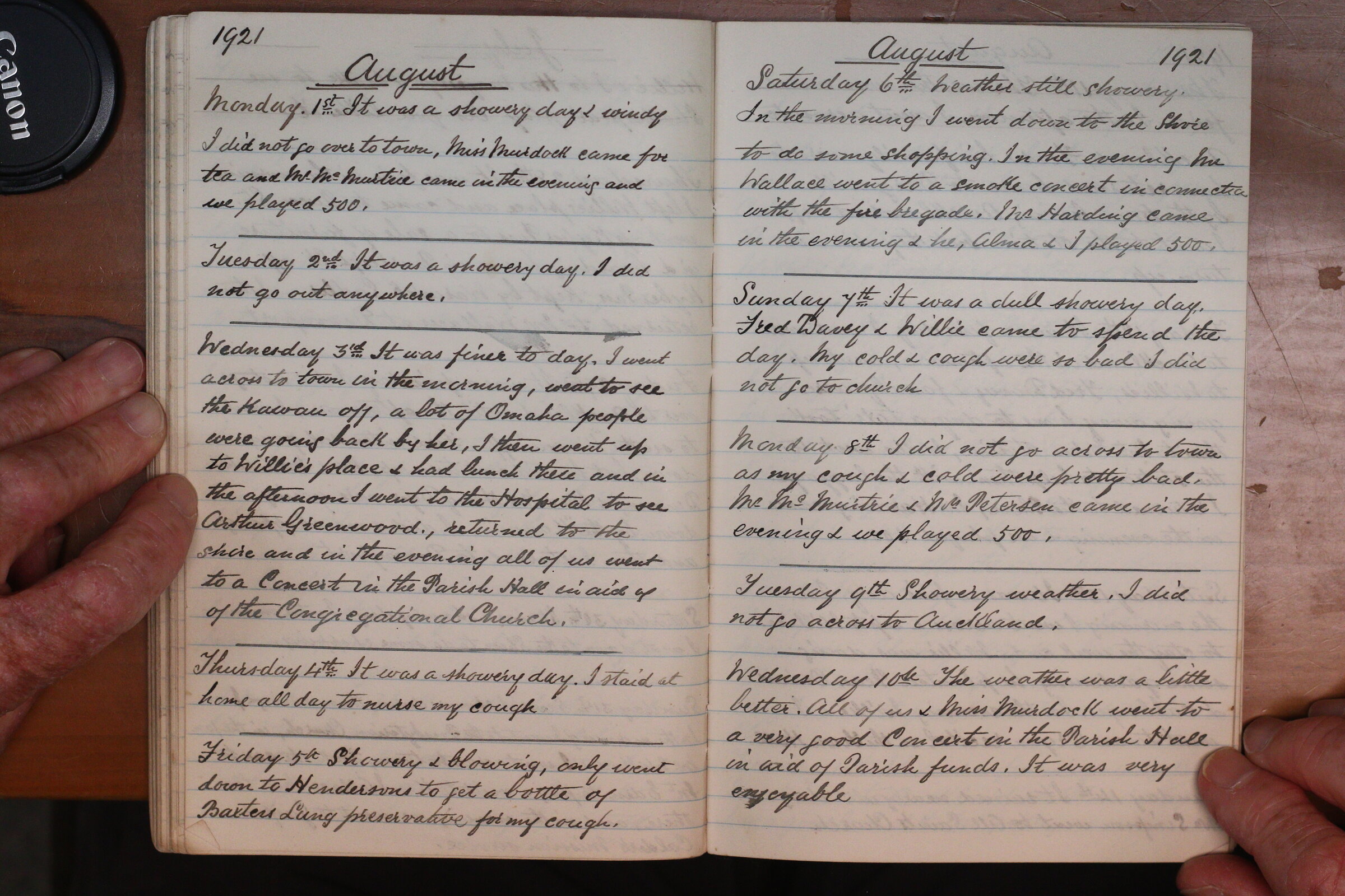 Original CS Clarke diary page