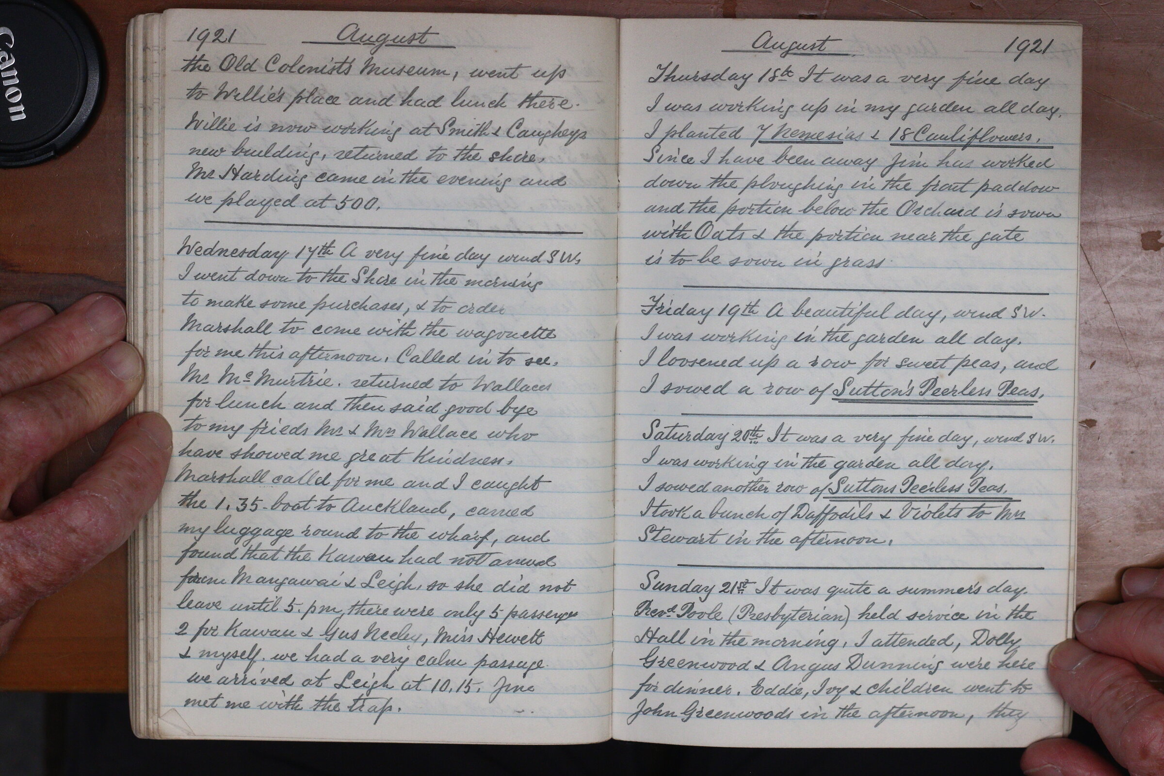 Original CS Clarke diary page