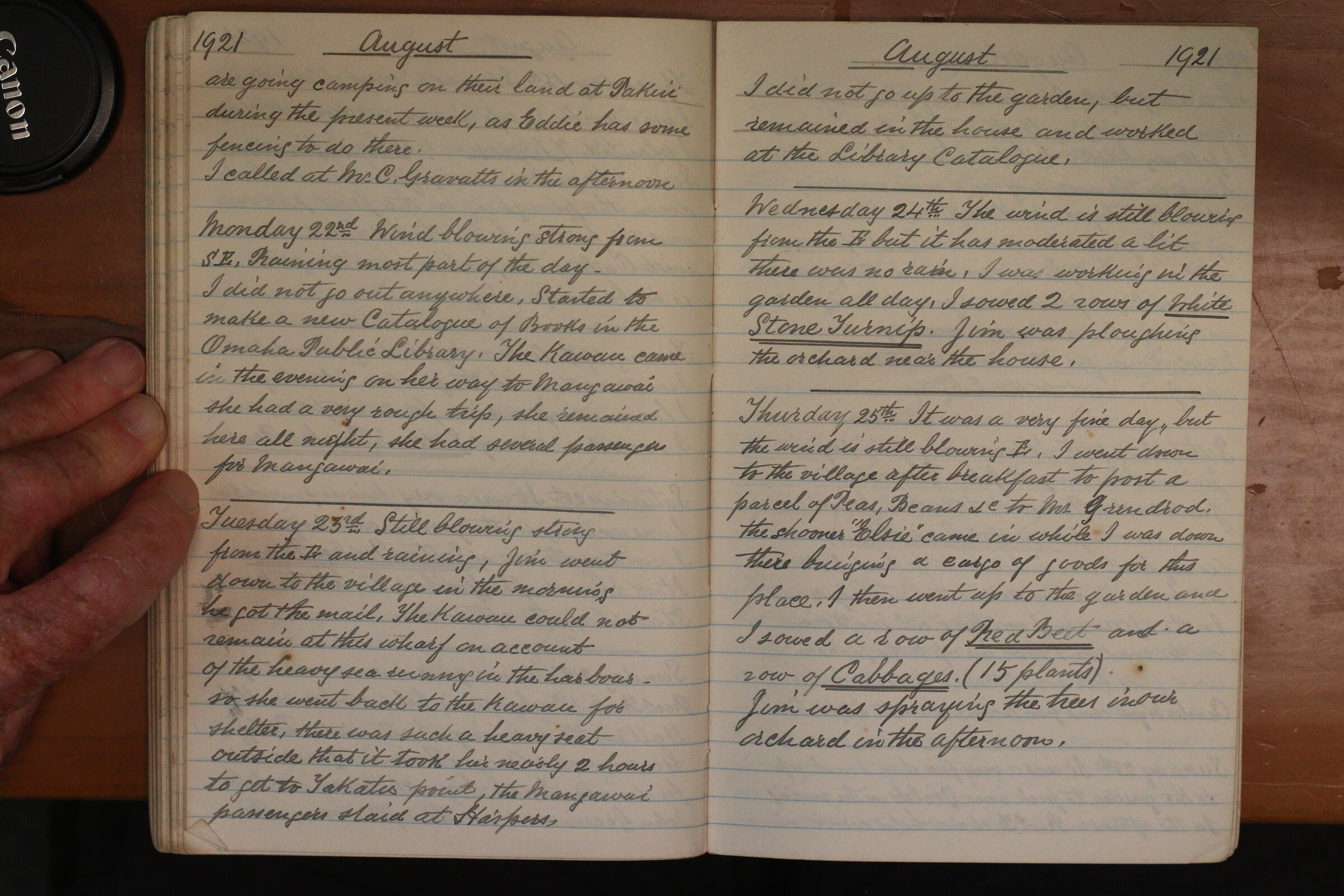 Original CS Clarke diary page