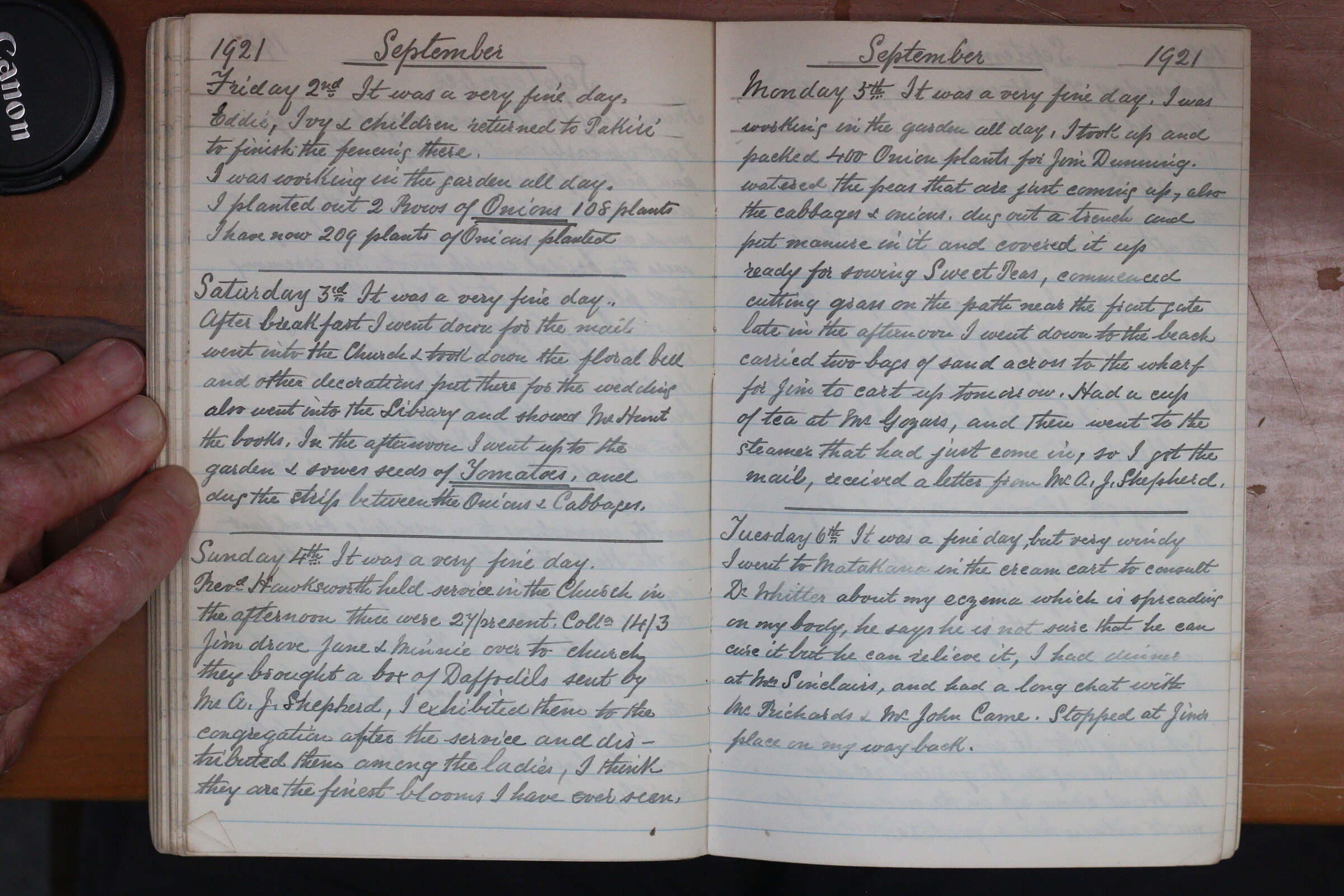 Original CS Clarke diary page