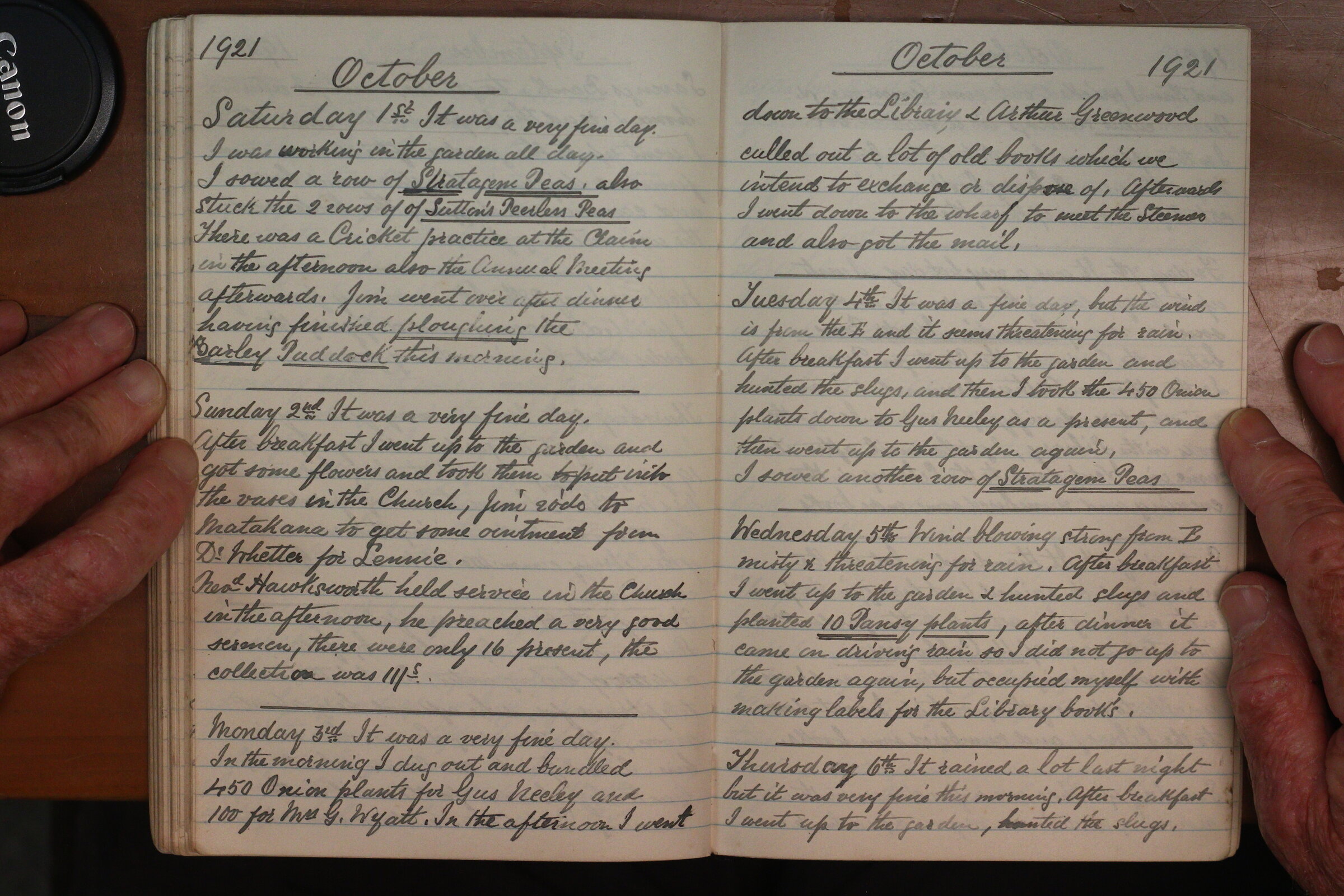 Original CS Clarke diary page
