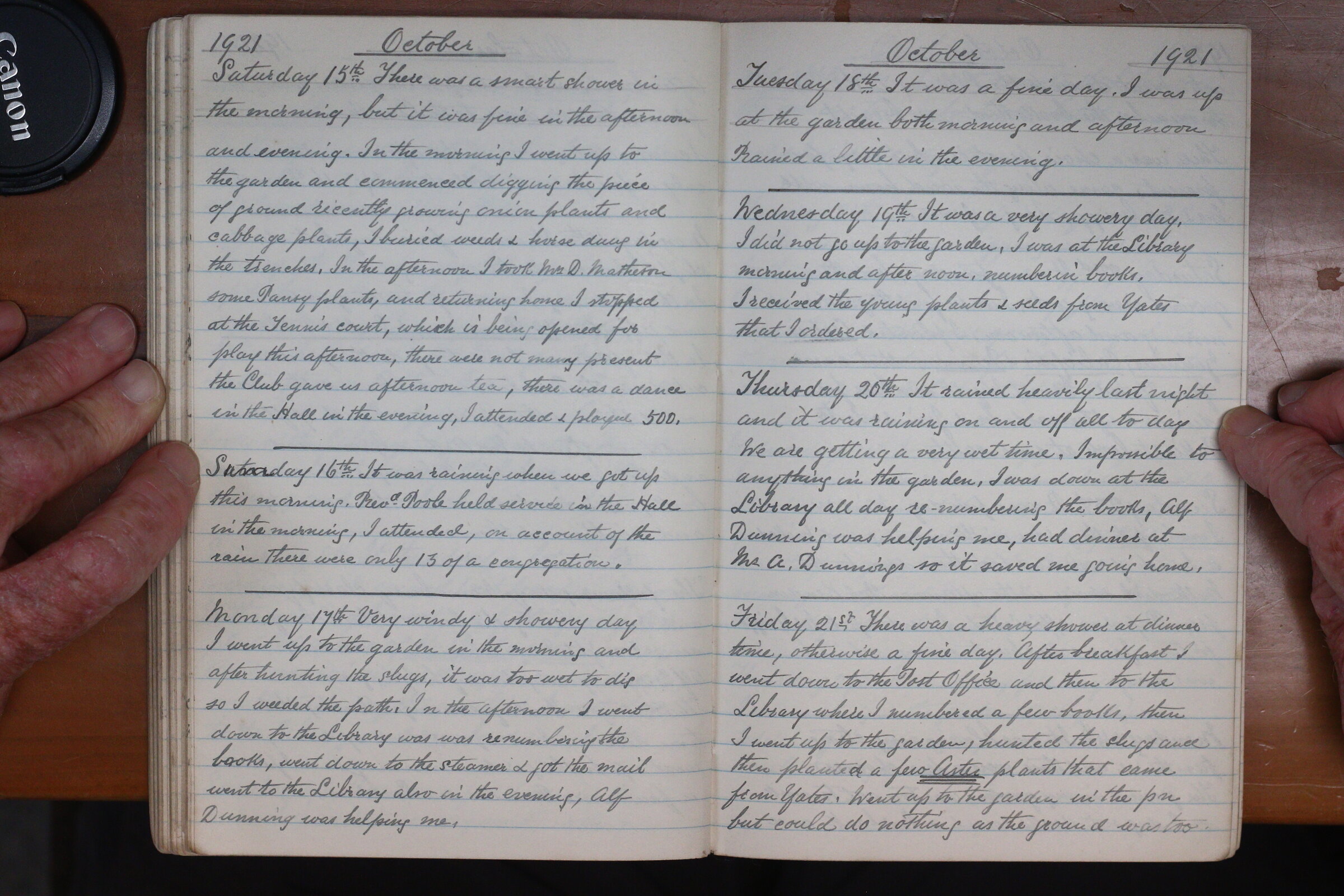 Original CS Clarke diary page