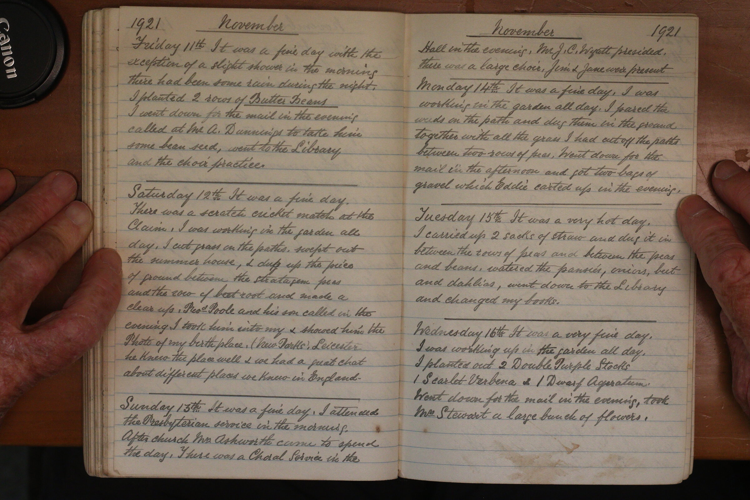 Original CS Clarke diary page