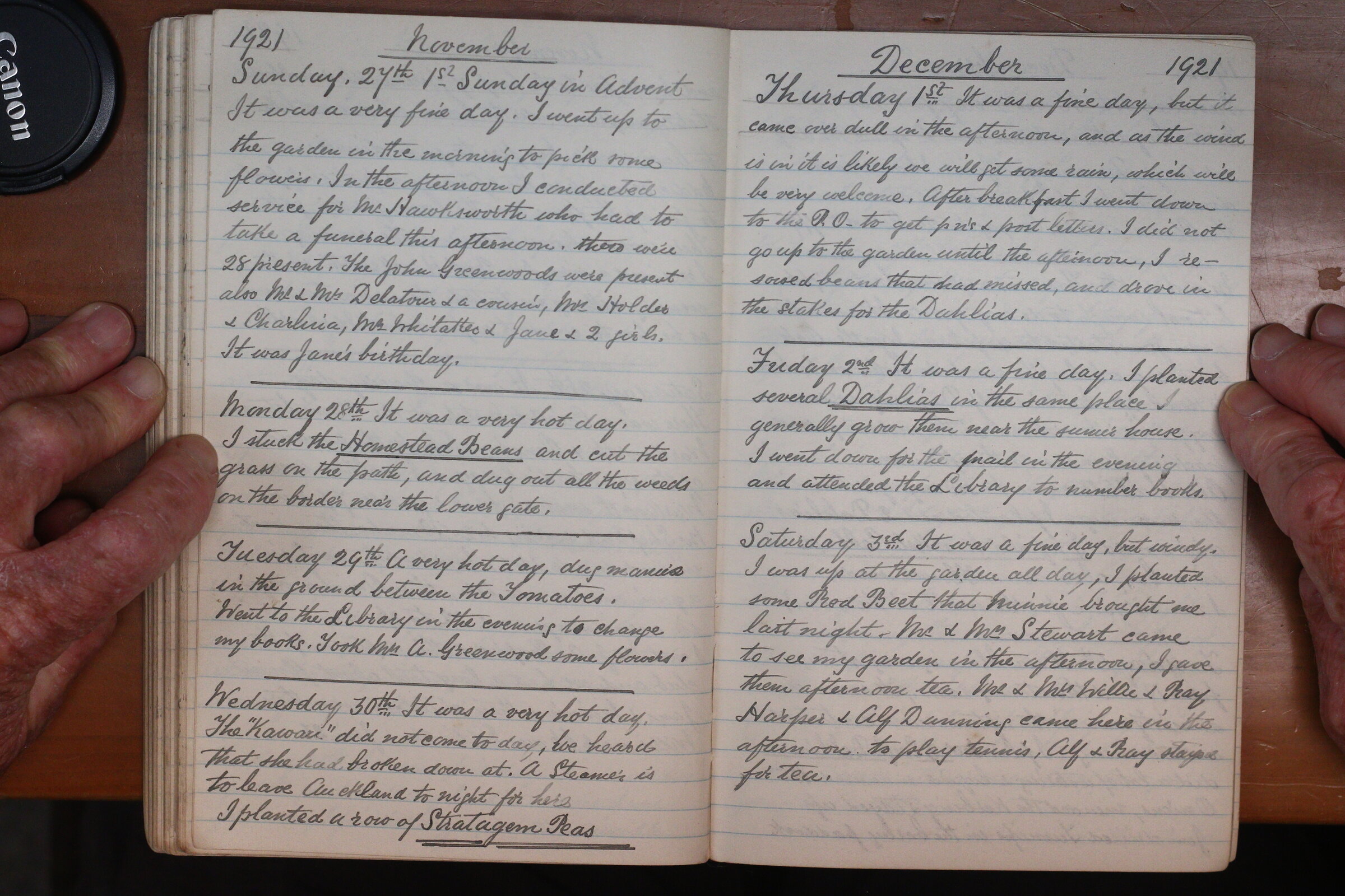 Original CS Clarke diary page