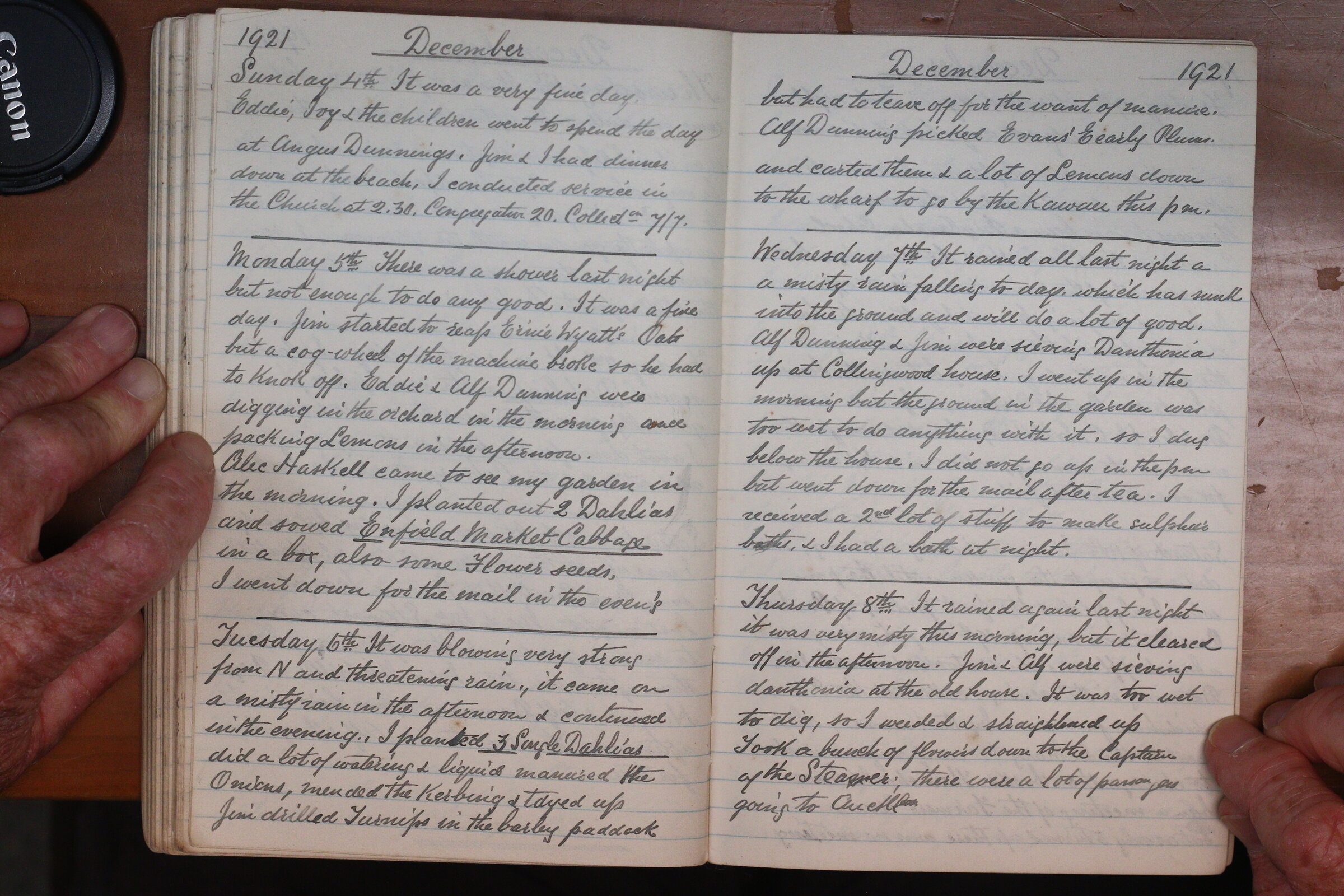 Original CS Clarke diary page