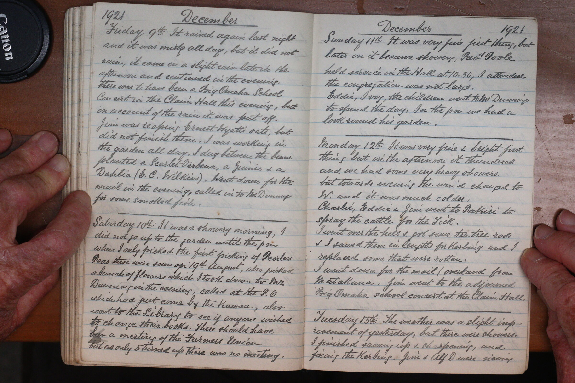 Original CS Clarke diary page
