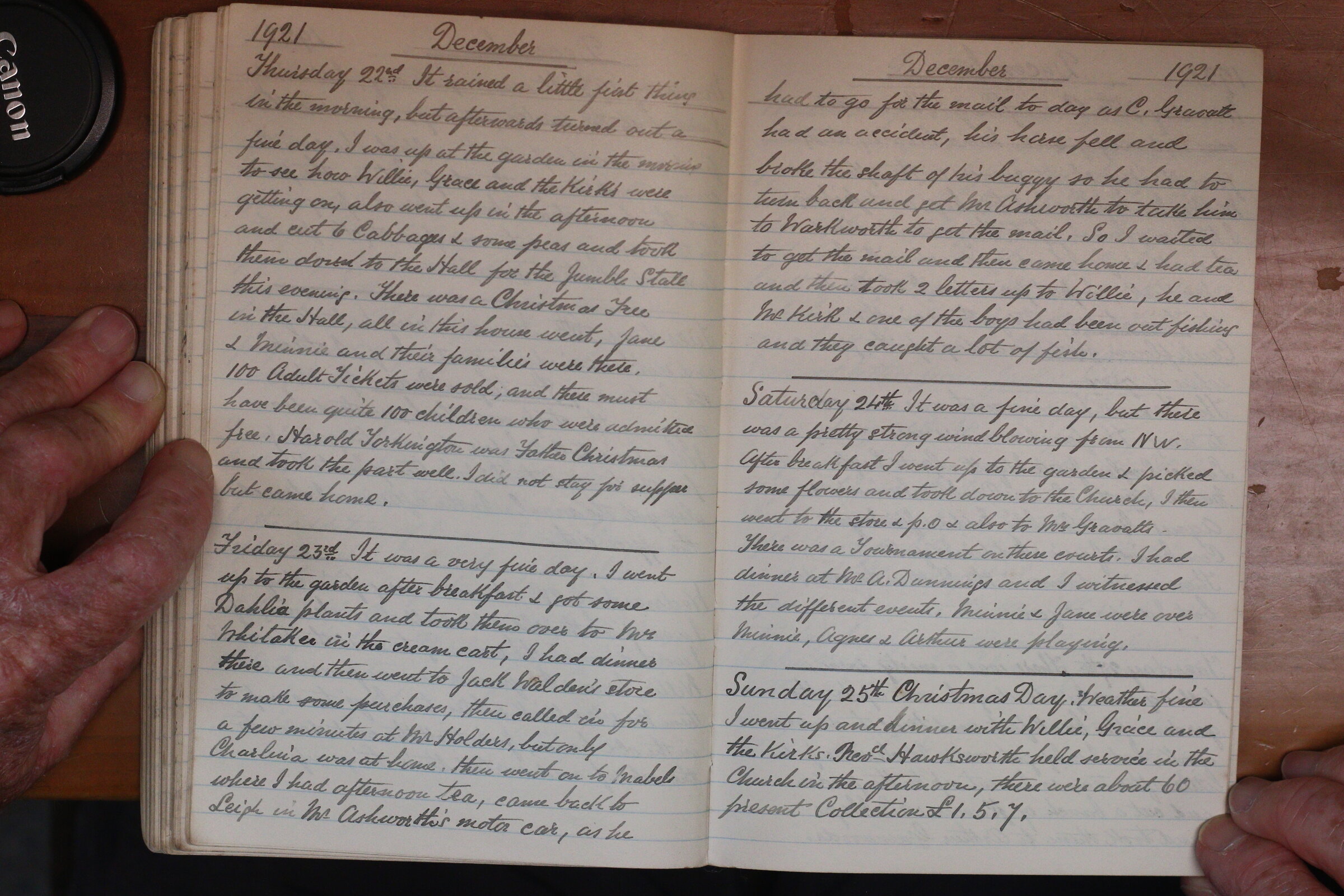 Original CS Clarke diary page