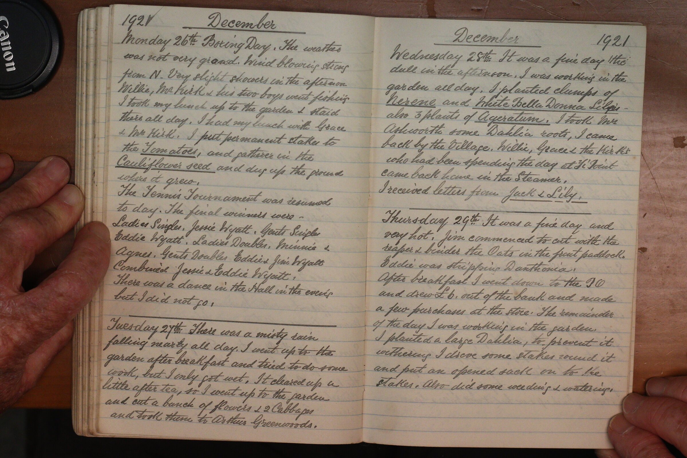 Original CS Clarke diary page