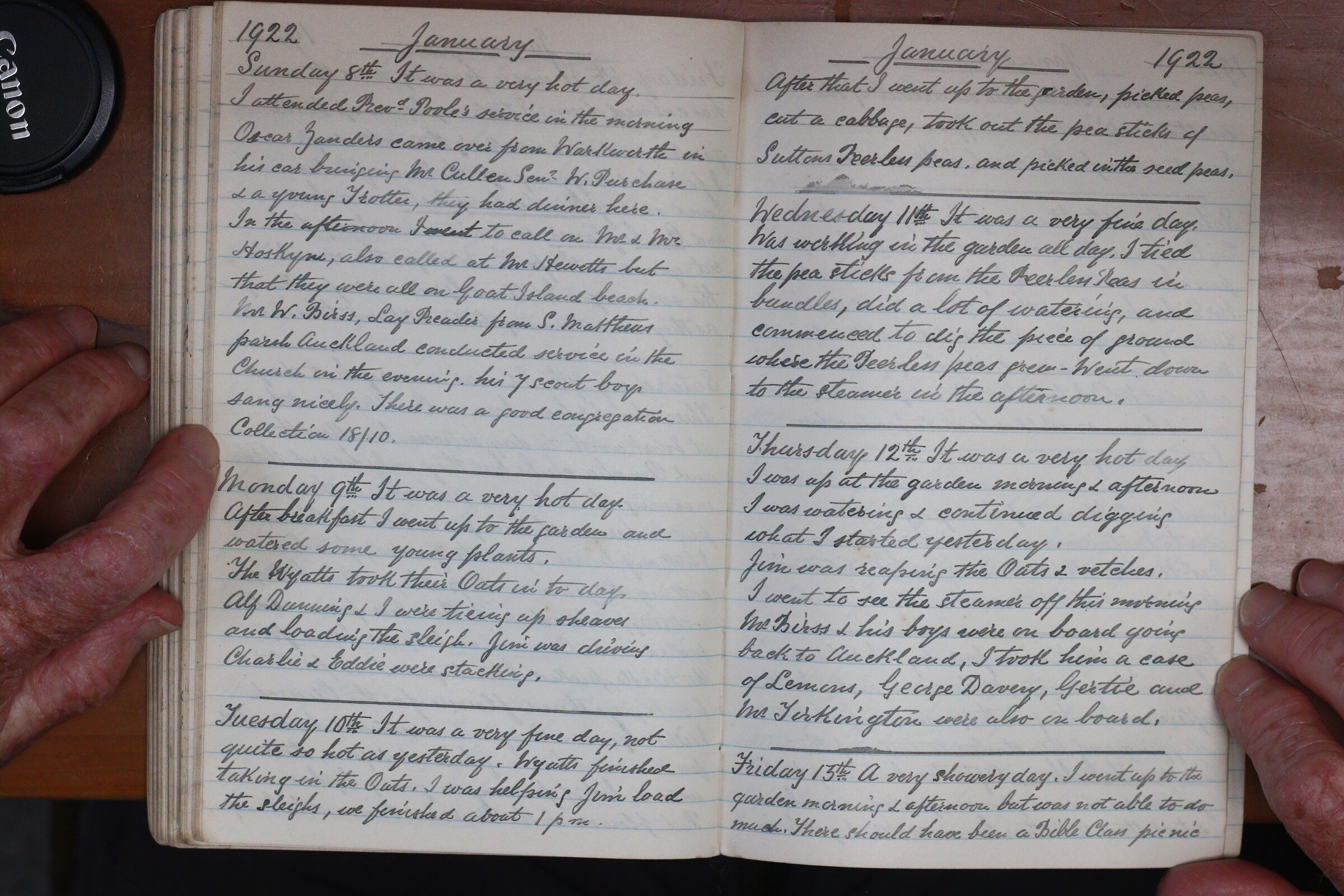 Original CS Clarke diary page