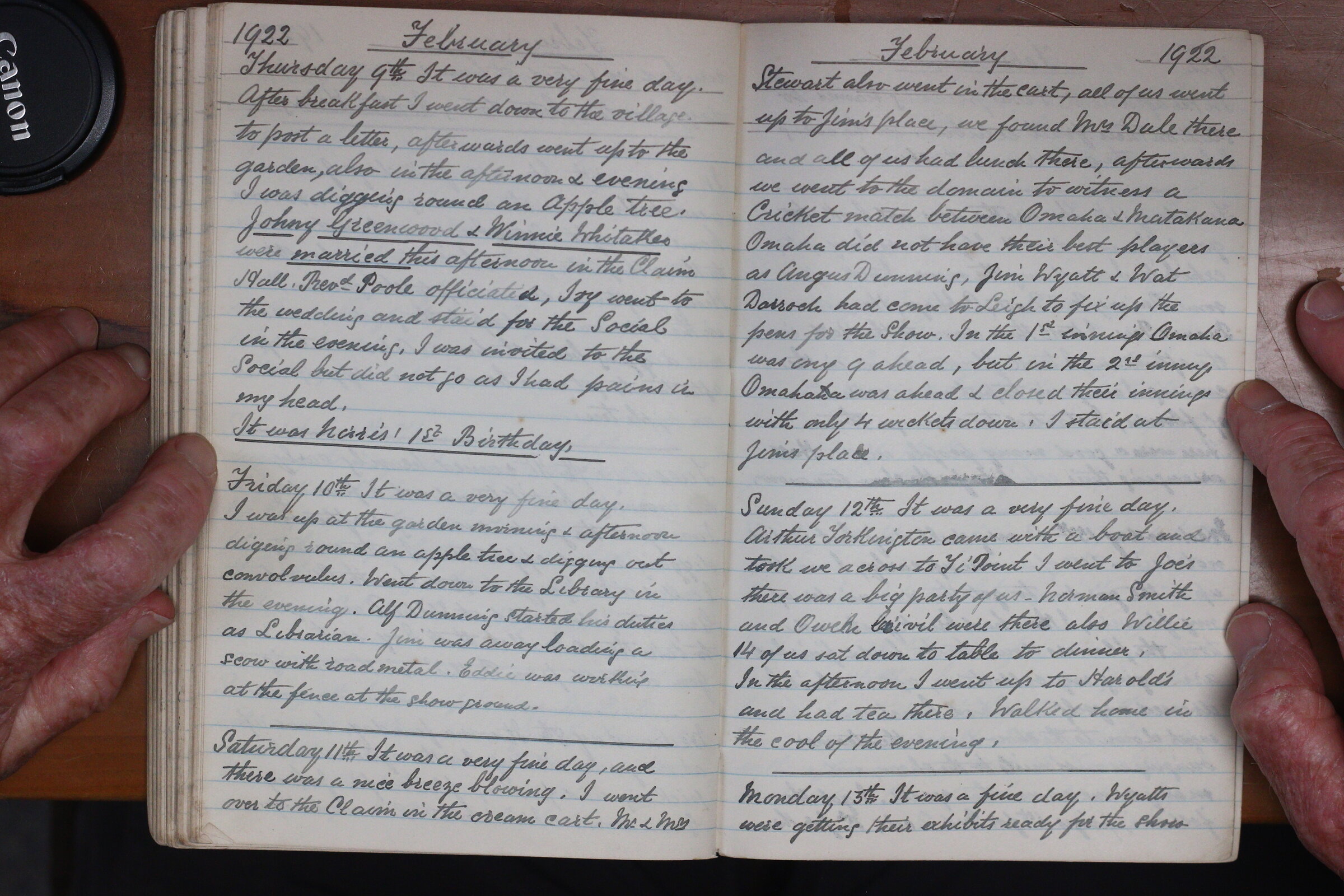 Original CS Clarke diary page